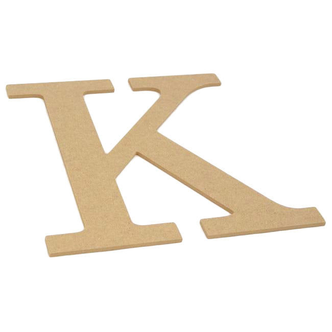 10" Decorative Wood Letter: K