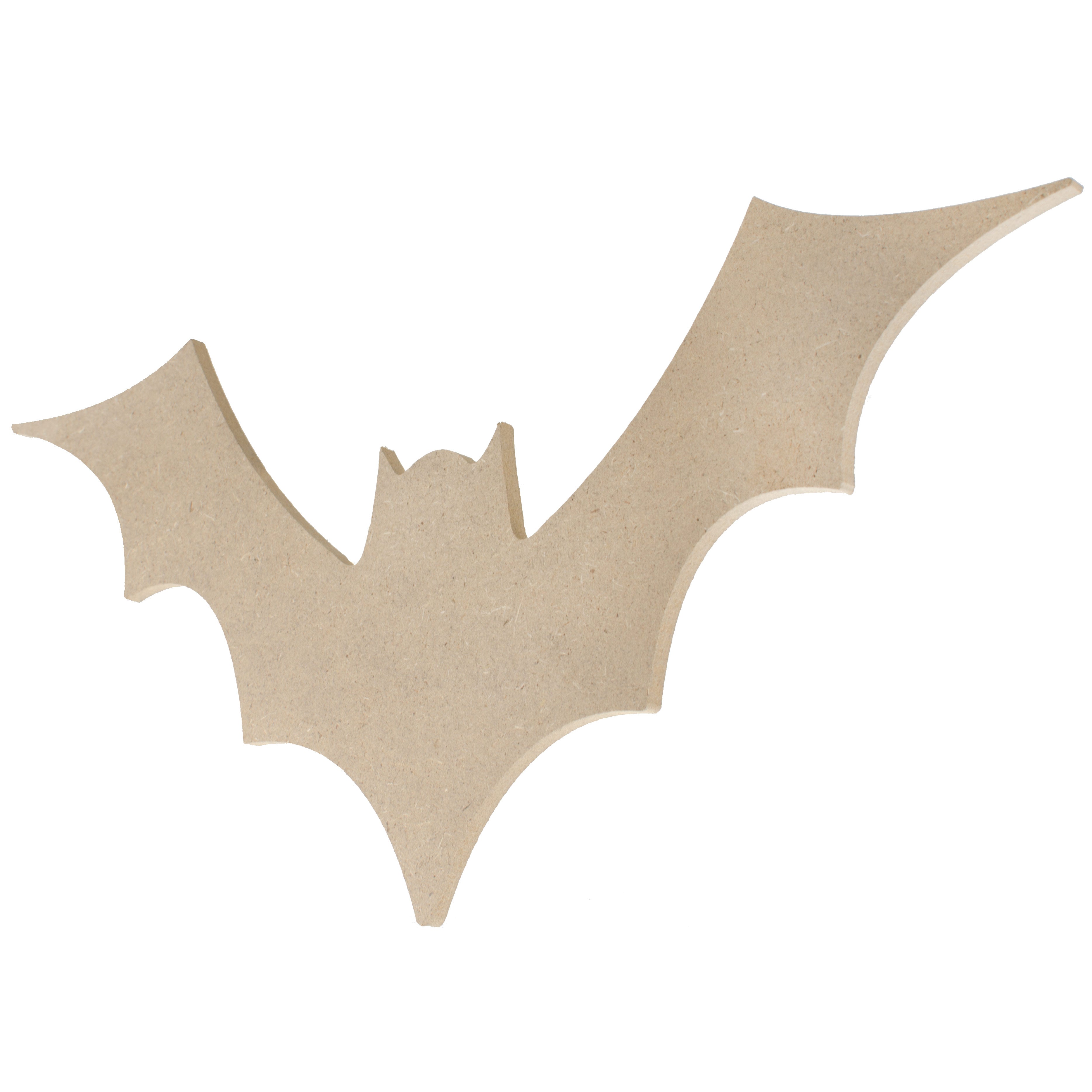 12" Decorative Wooden Bat Silhouette: Natural