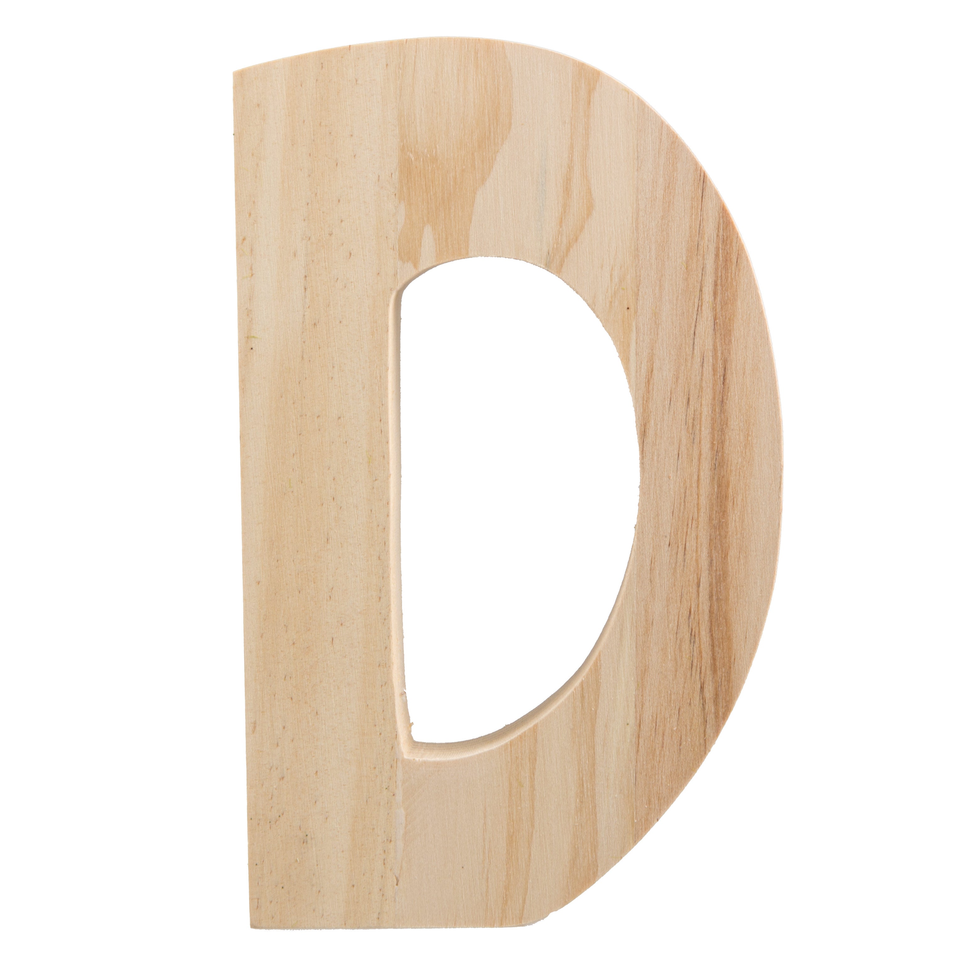 7.75" Chunky Wooden Letter: D