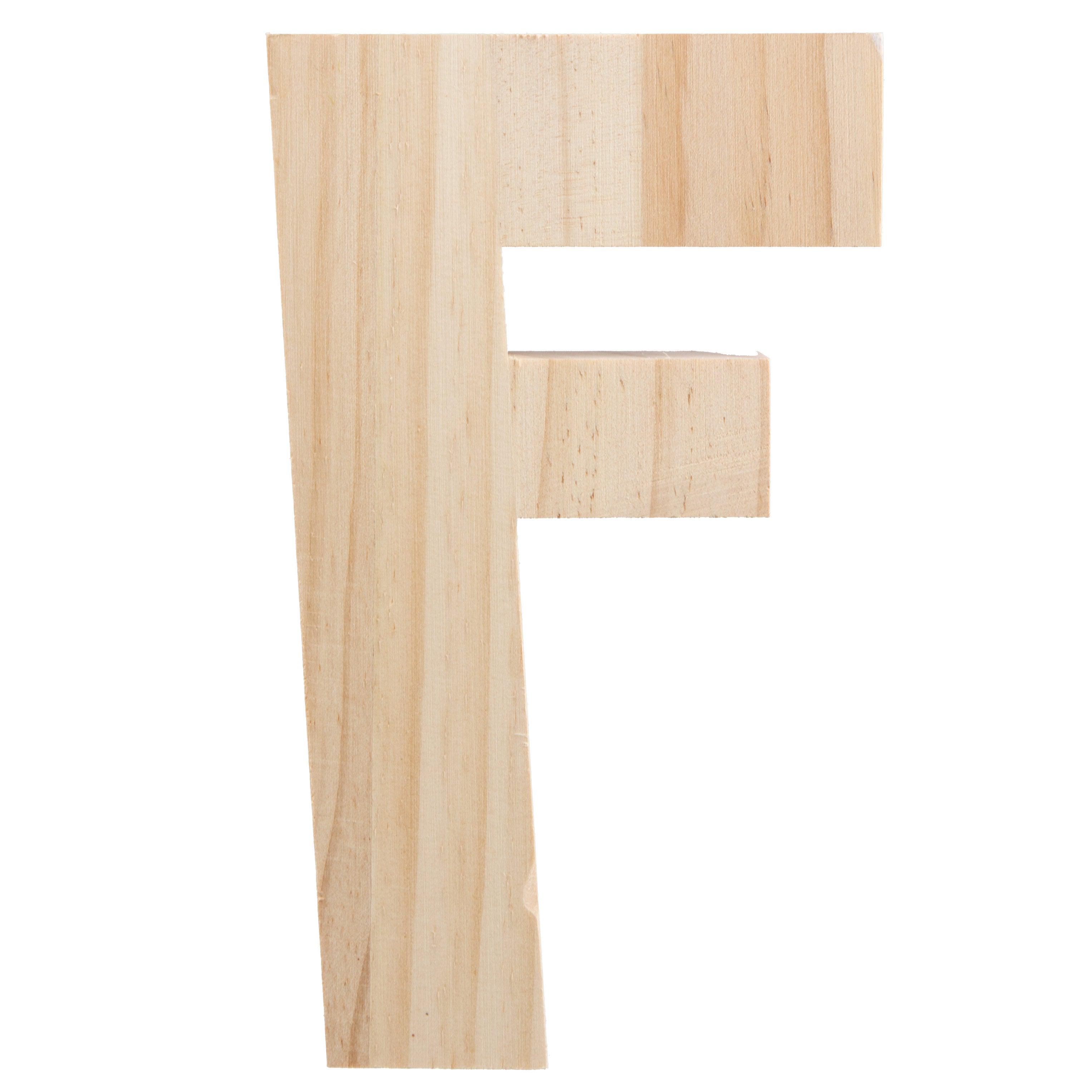 7.75" Chunky Wooden Letter: F