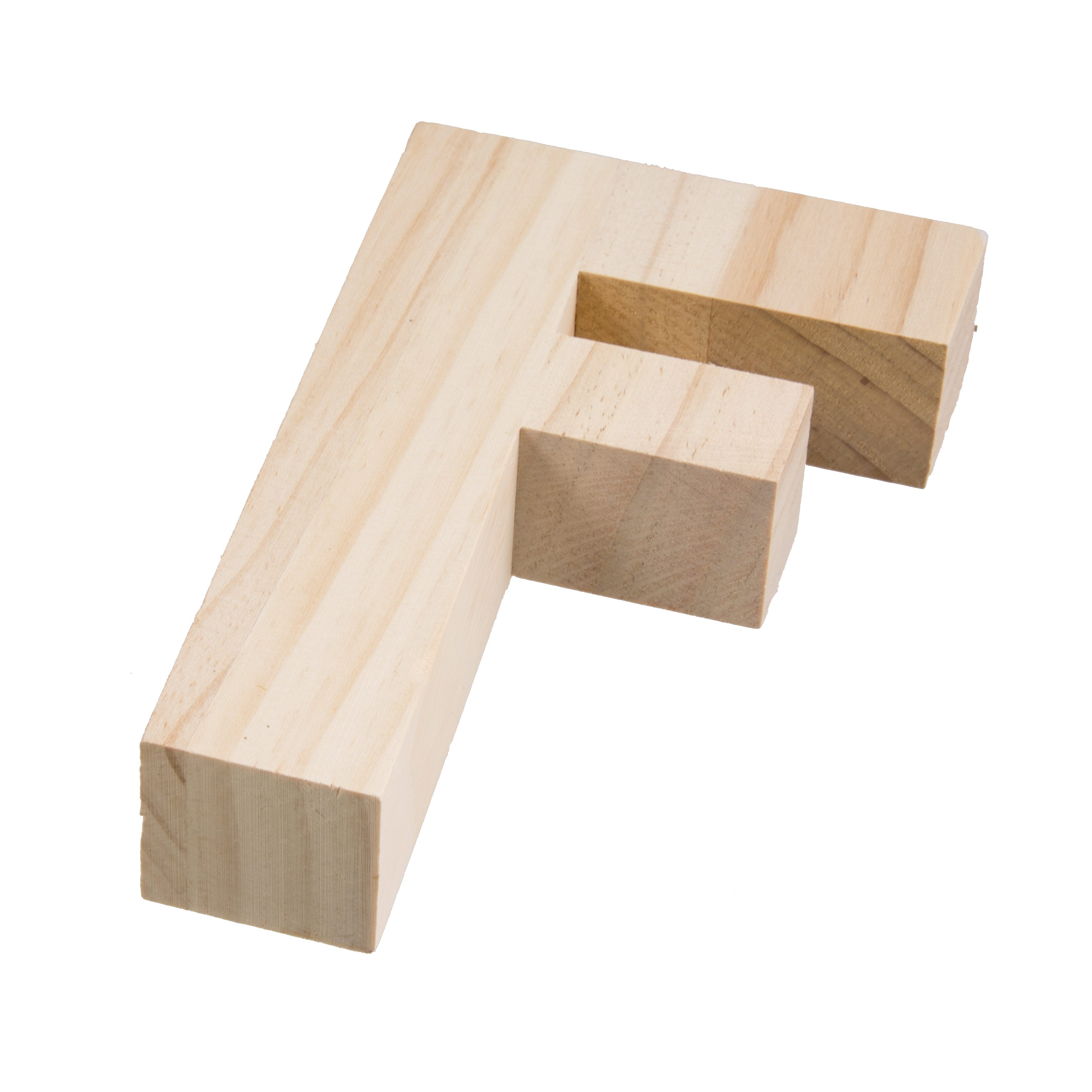 7.75" Chunky Wooden Letter: F