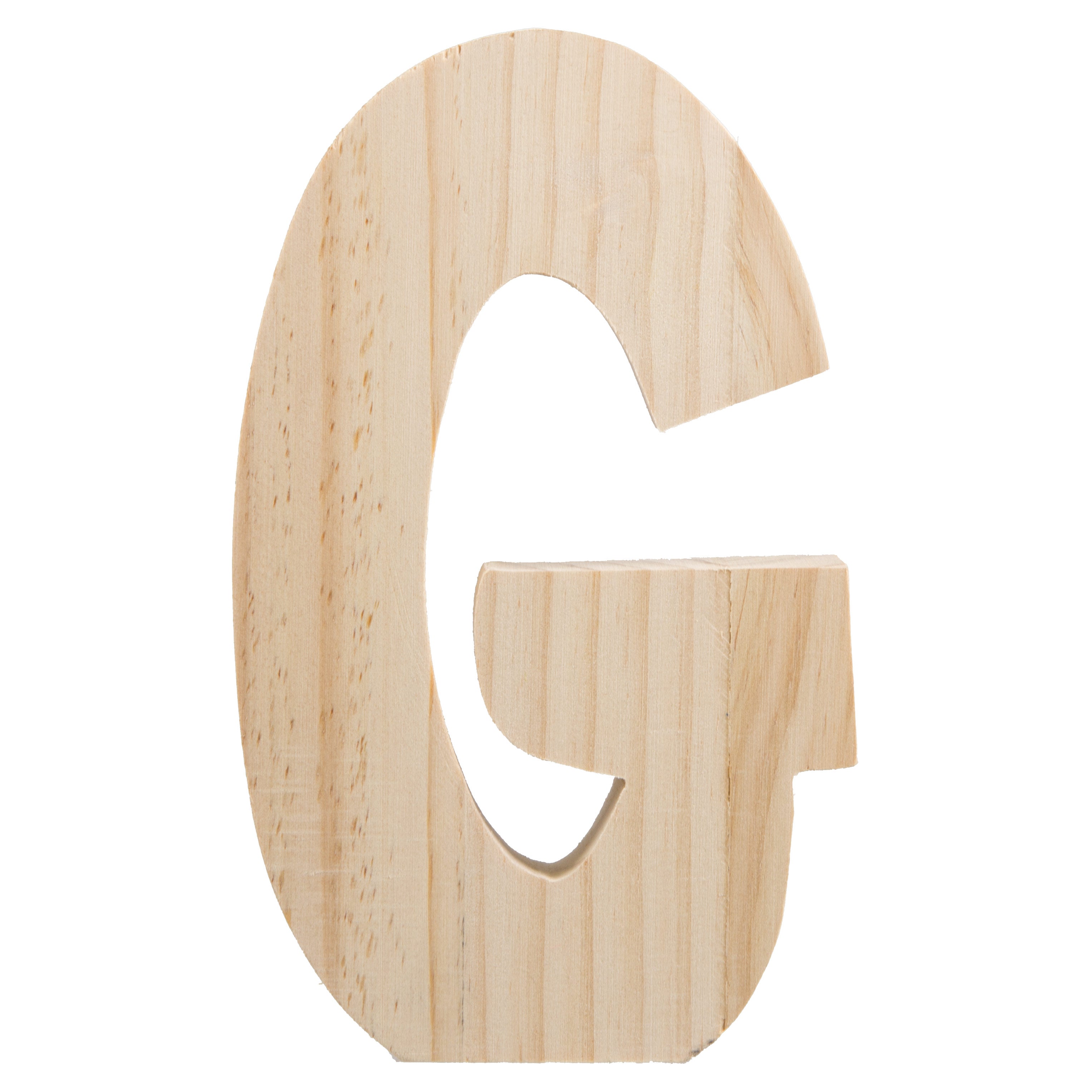 7.75" Chunky Wooden Letter: G