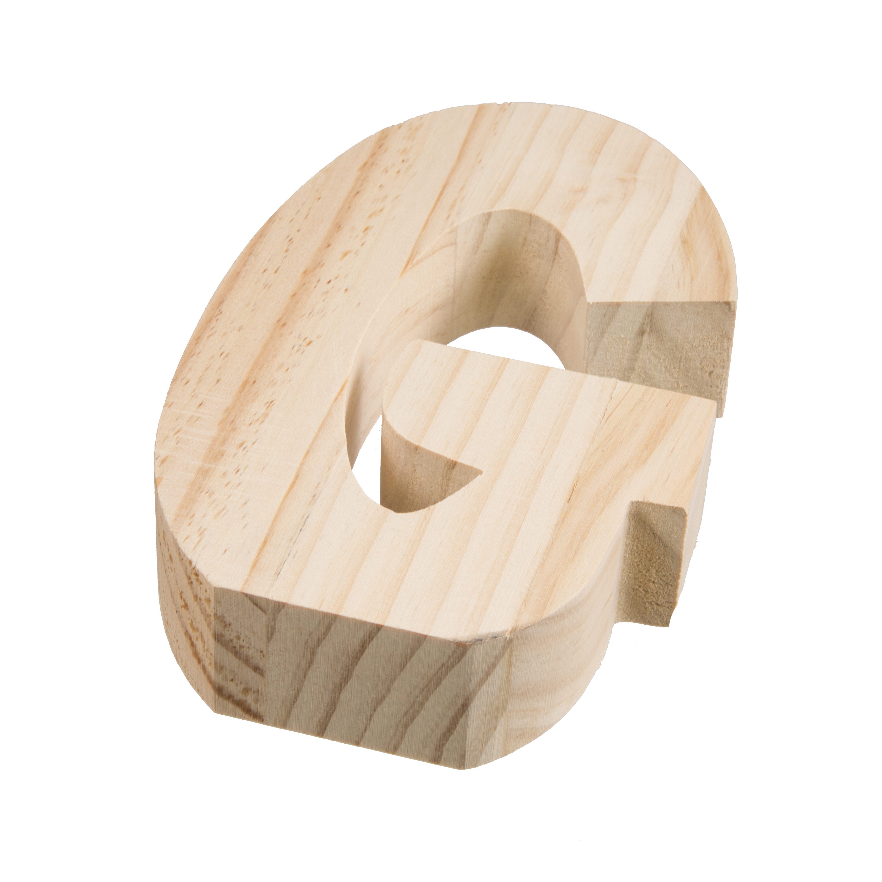 7.75" Chunky Wooden Letter: G