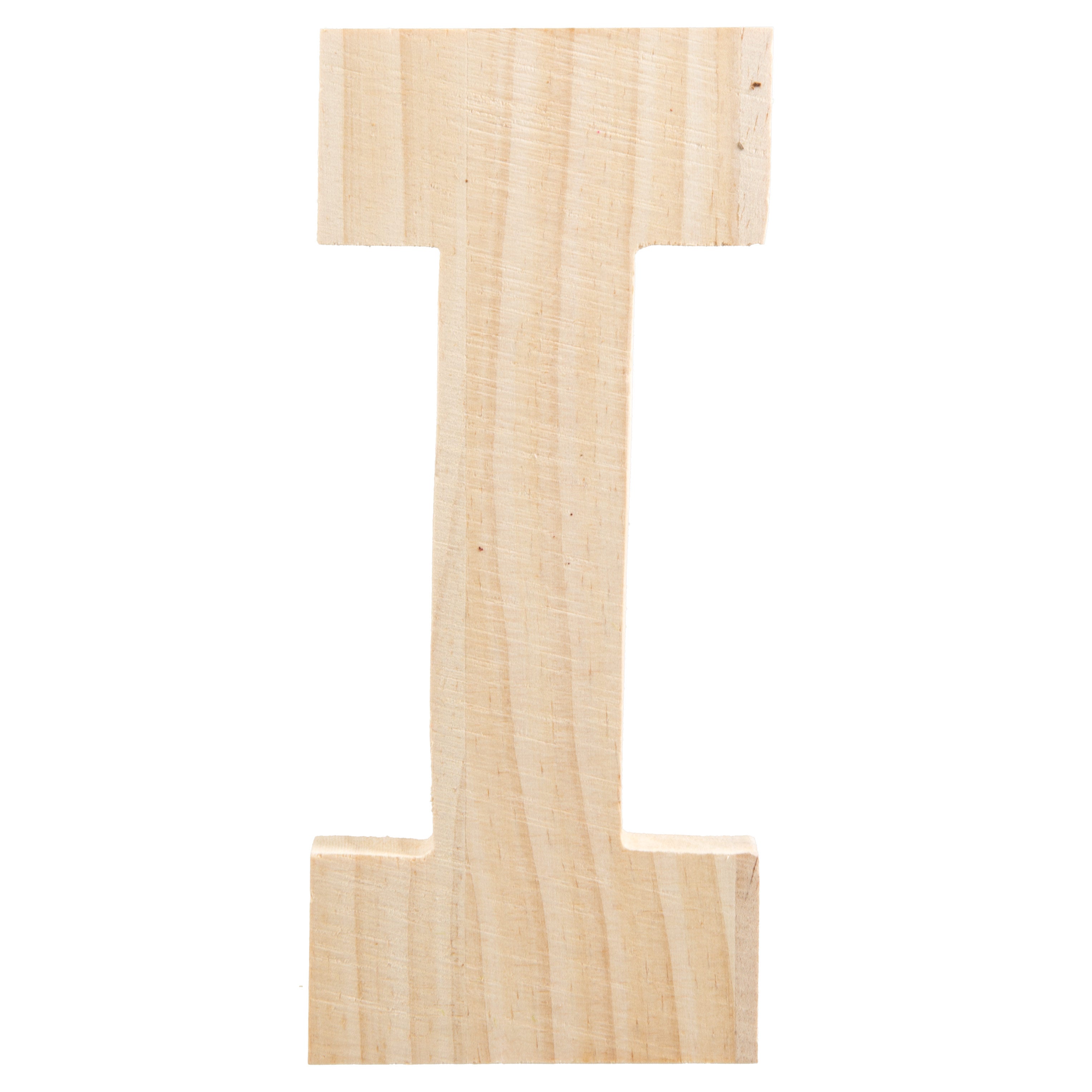 7.75" Chunky Wooden Letter: I