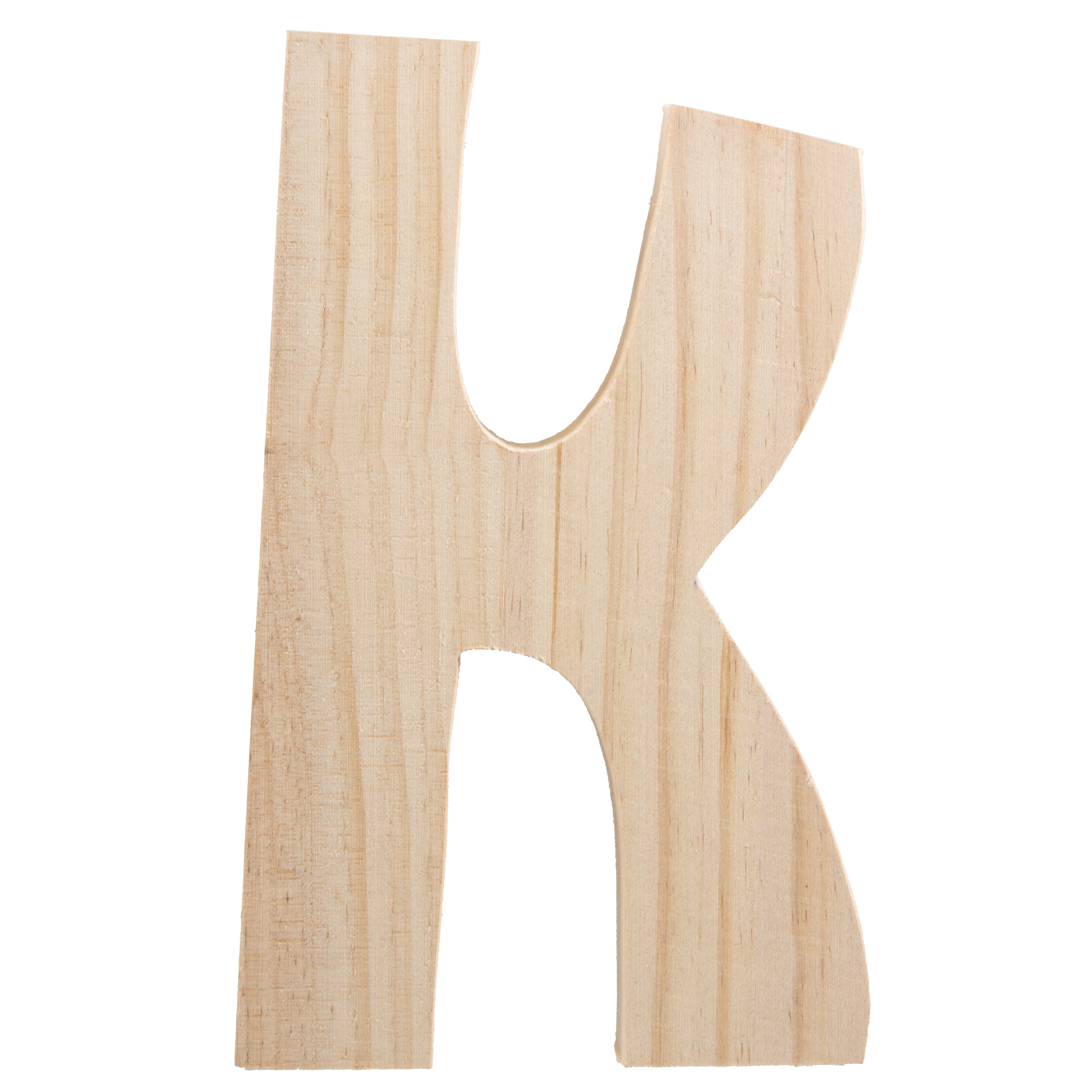 7.75" Chunky Wooden Letter: K