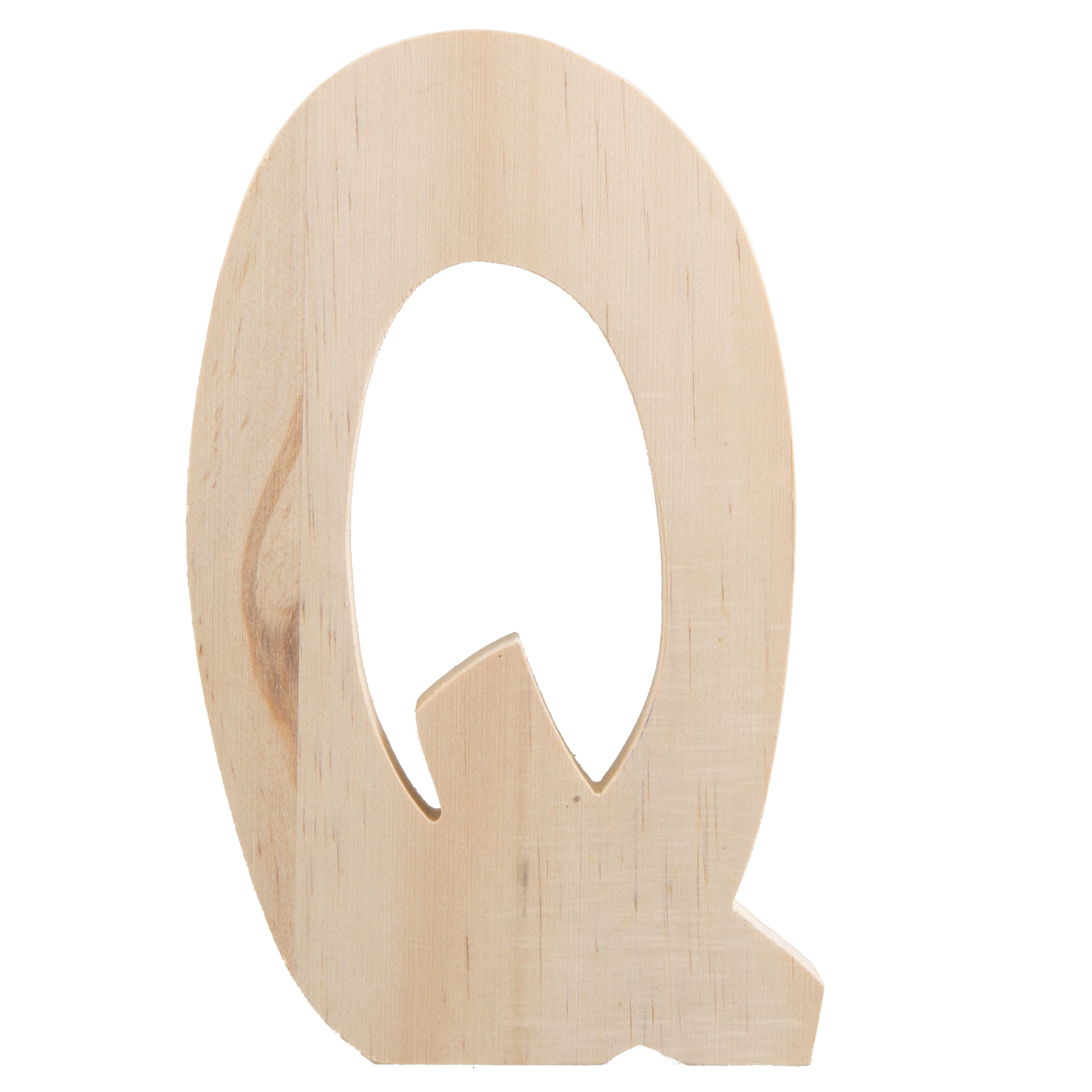 7.75" Chunky Wooden Letter: Q
