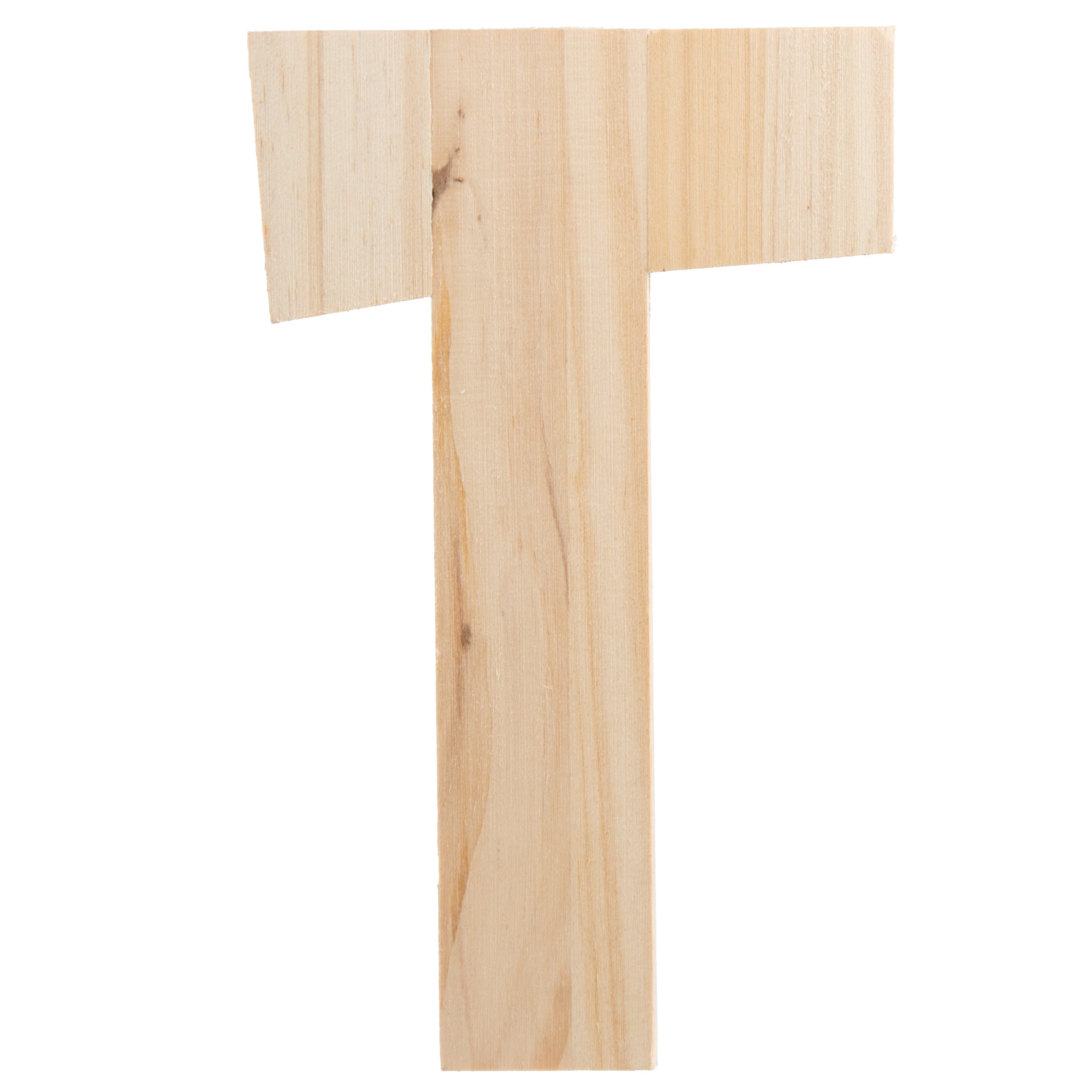 7.75" Chunky Wooden Letter: T