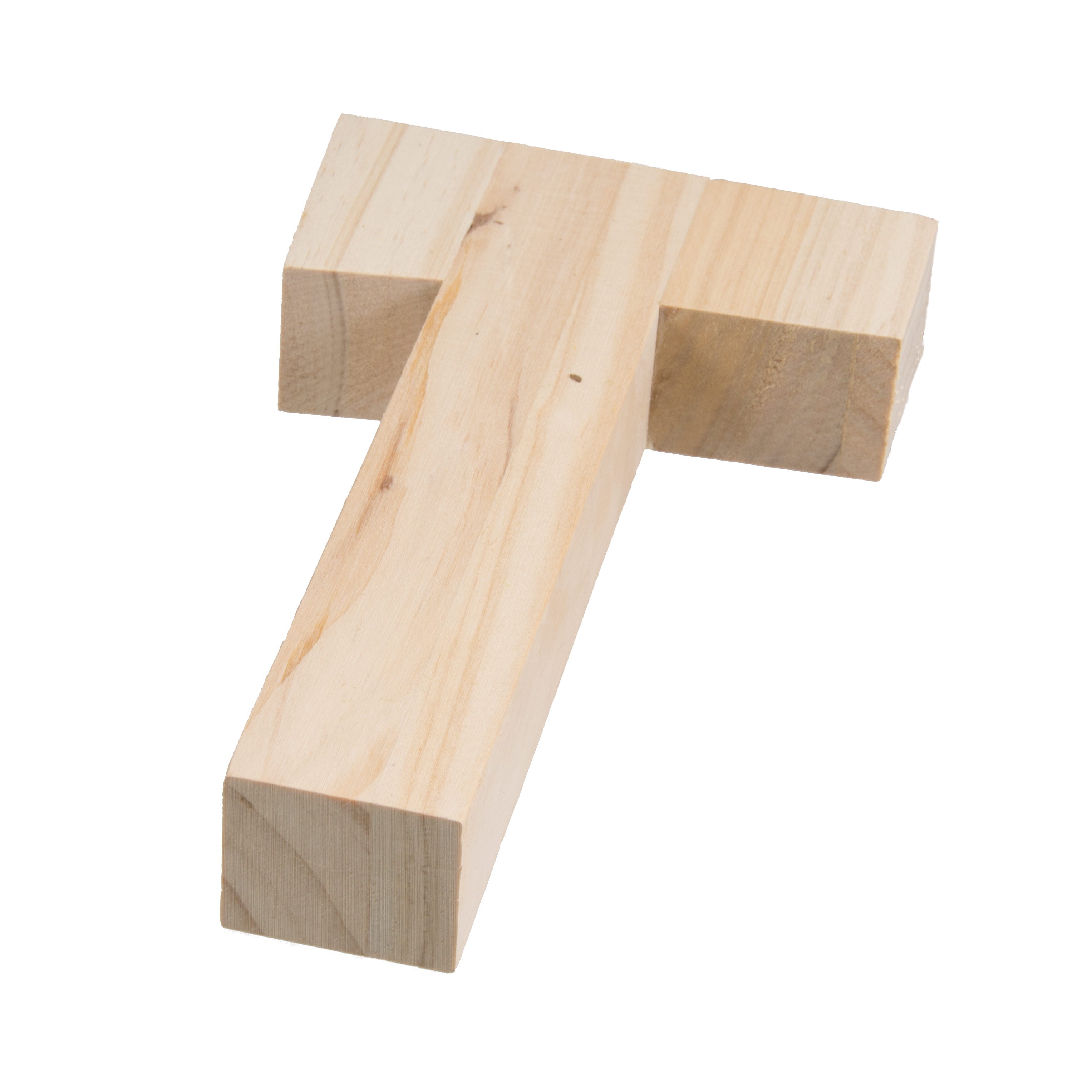 7.75" Chunky Wooden Letter: T