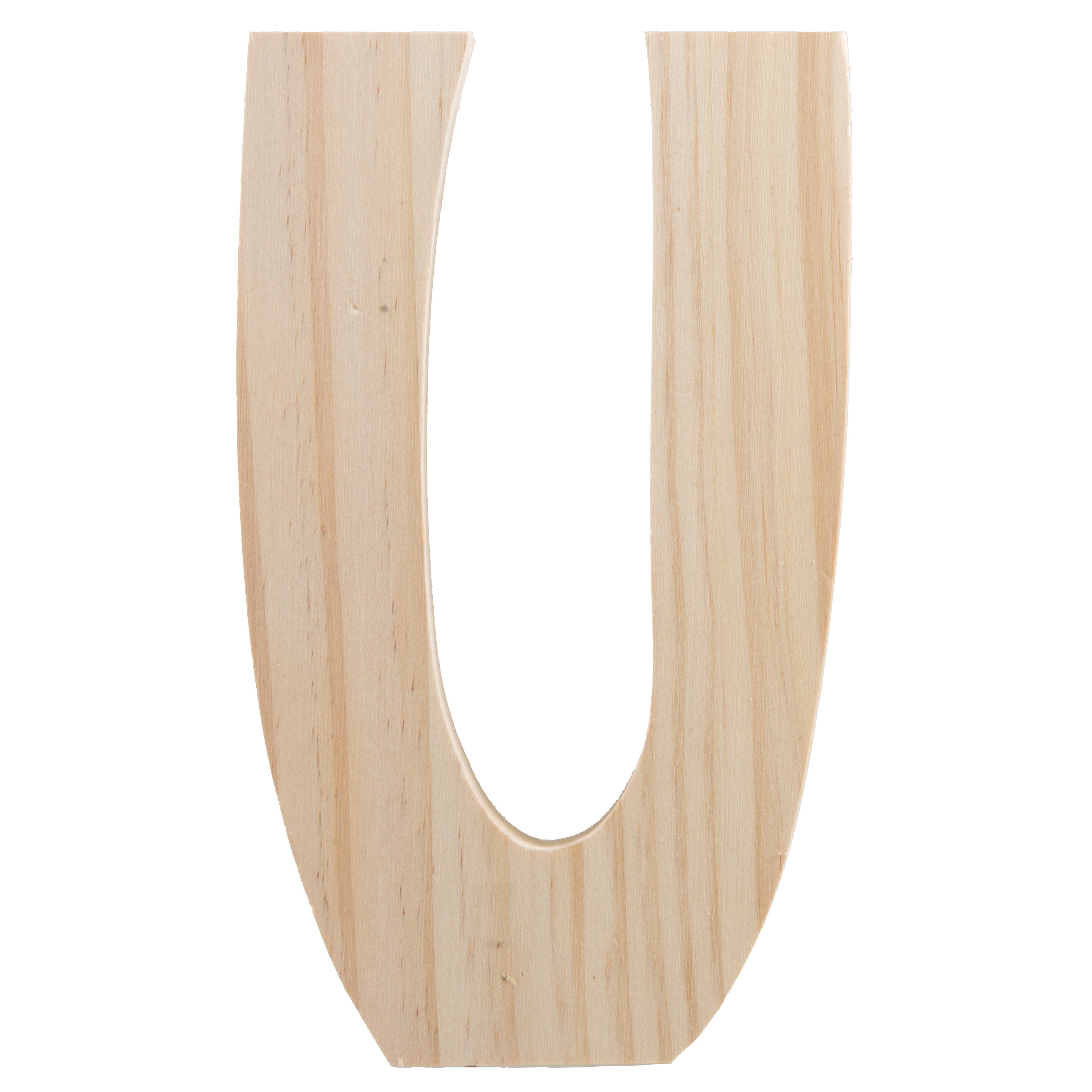 7.75" Chunky Wooden Letter: U