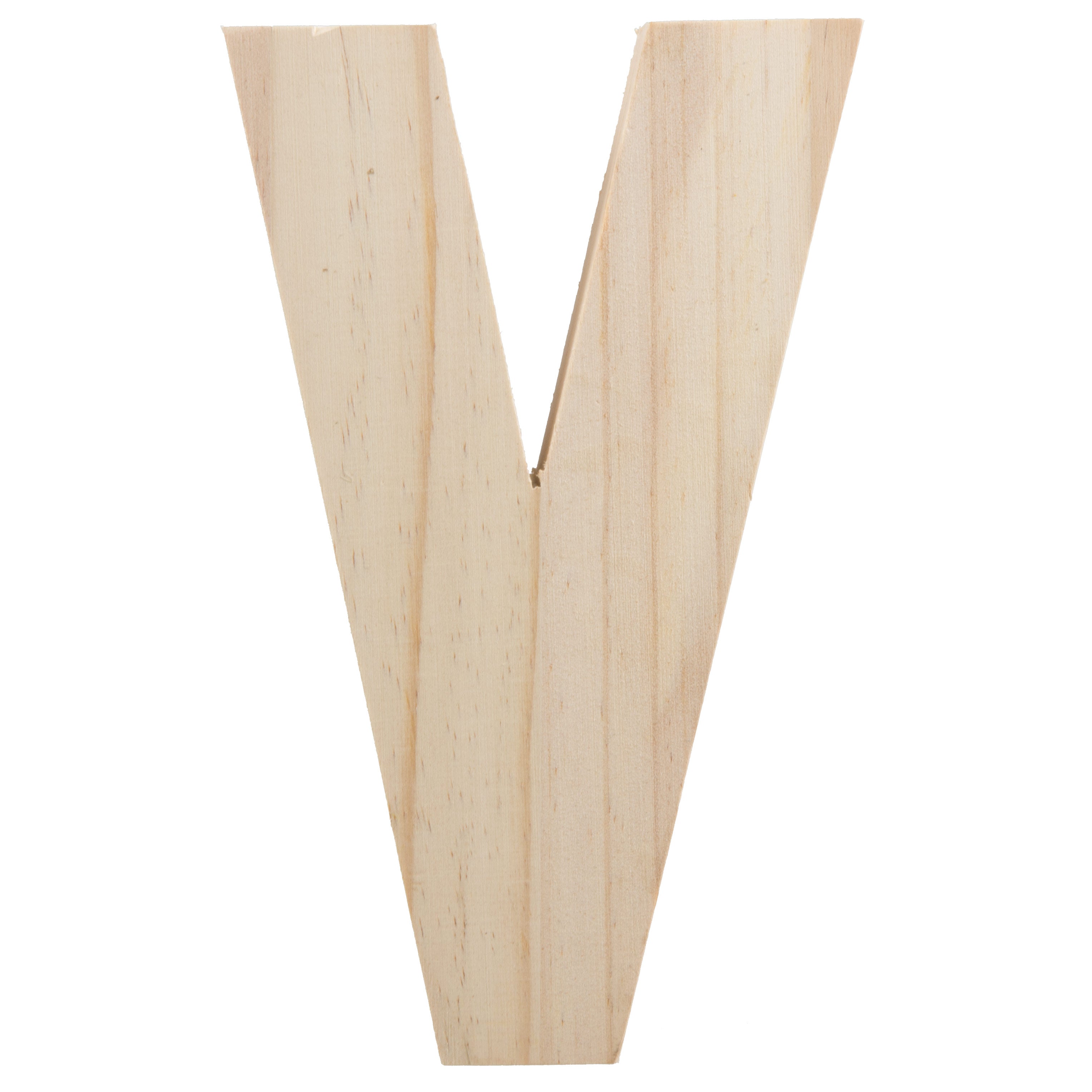 7.75" Chunky Wooden Letter: V