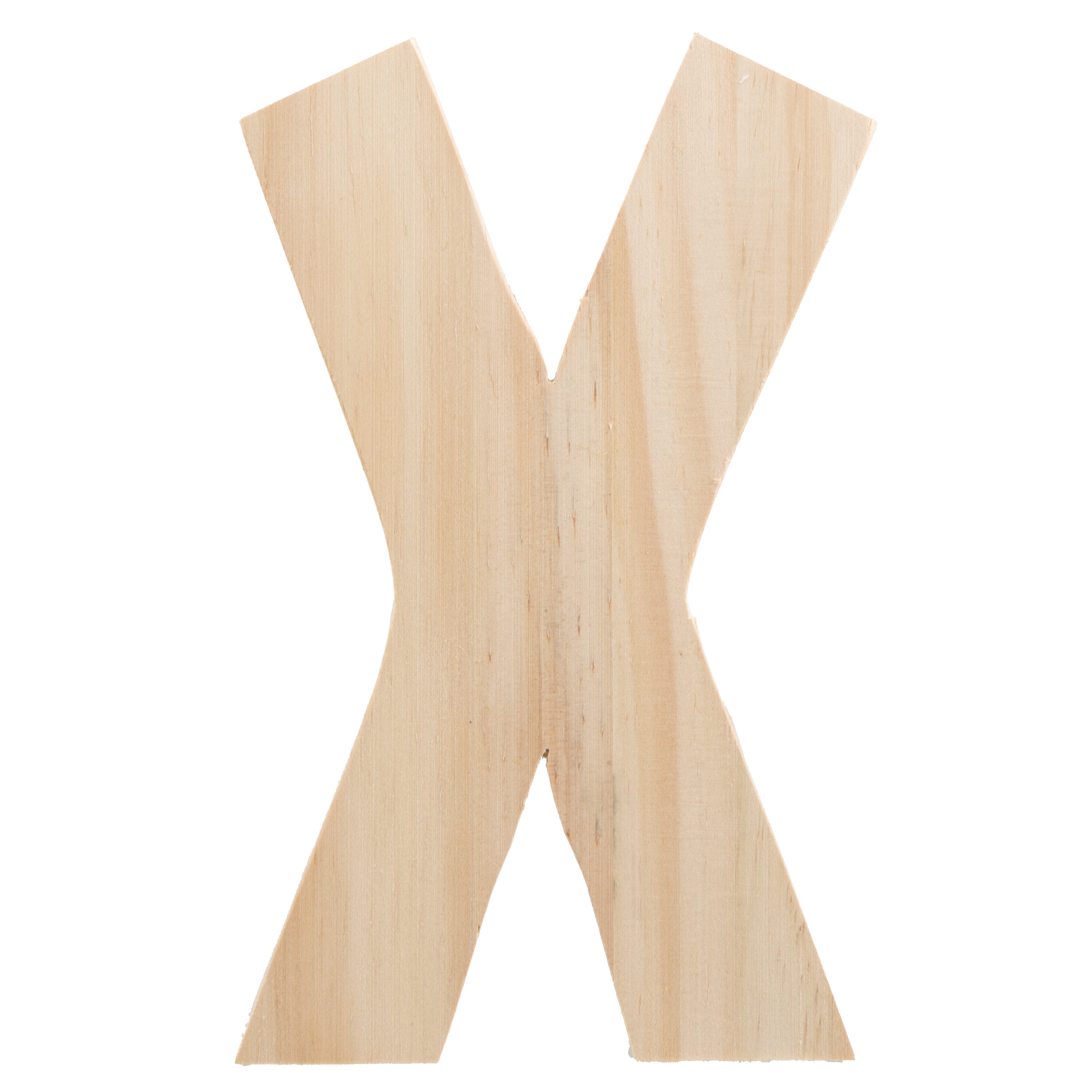 7.75" Chunky Wooden Letter: X