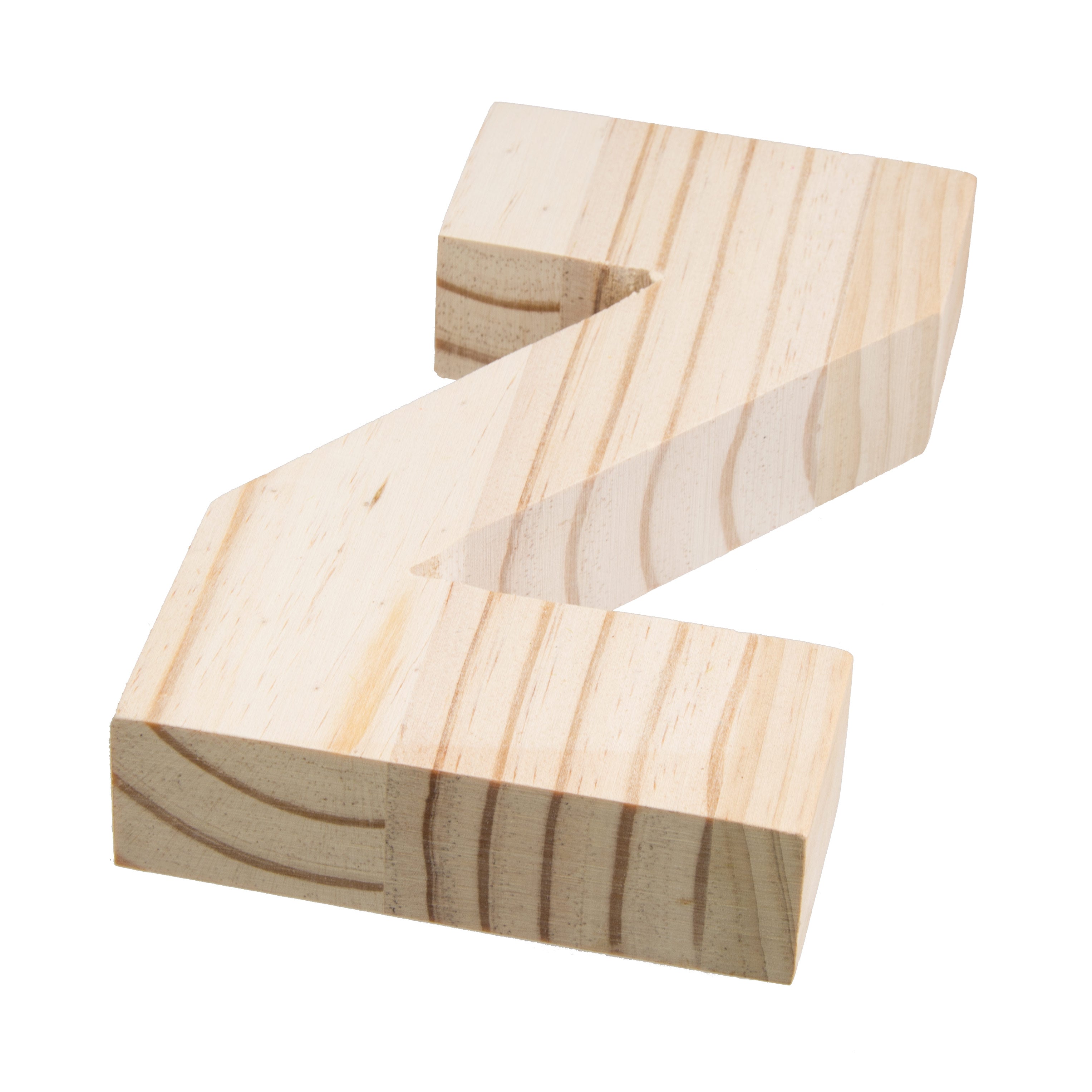 7.75" Chunky Wooden Letter: Z