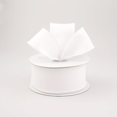 1.5" Royal Canvas Ribbon: White (10 Yards)