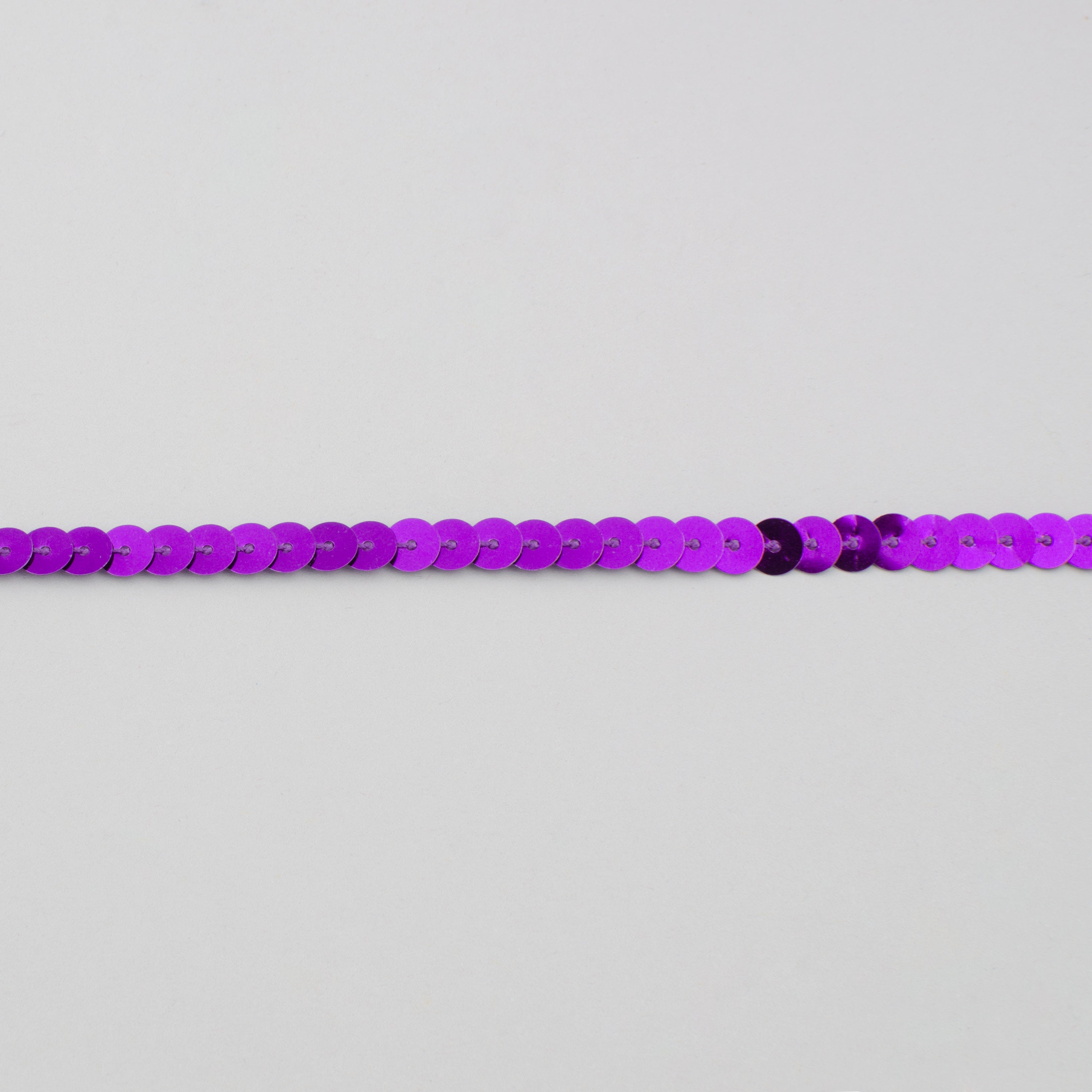 0.25" Sequin Trim: Metallic Purple (100 Yards)