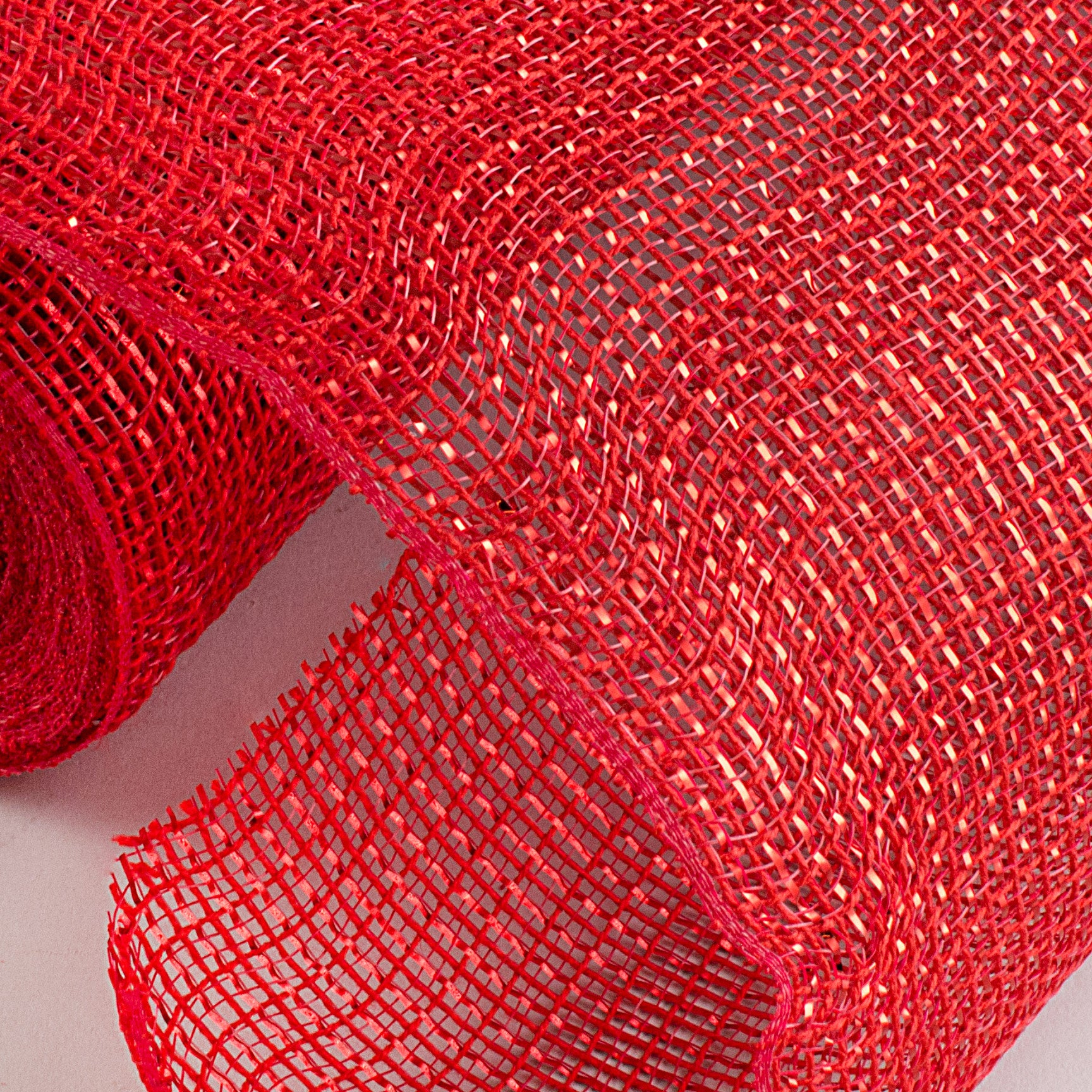21" Fabric Mesh: Metallic Red