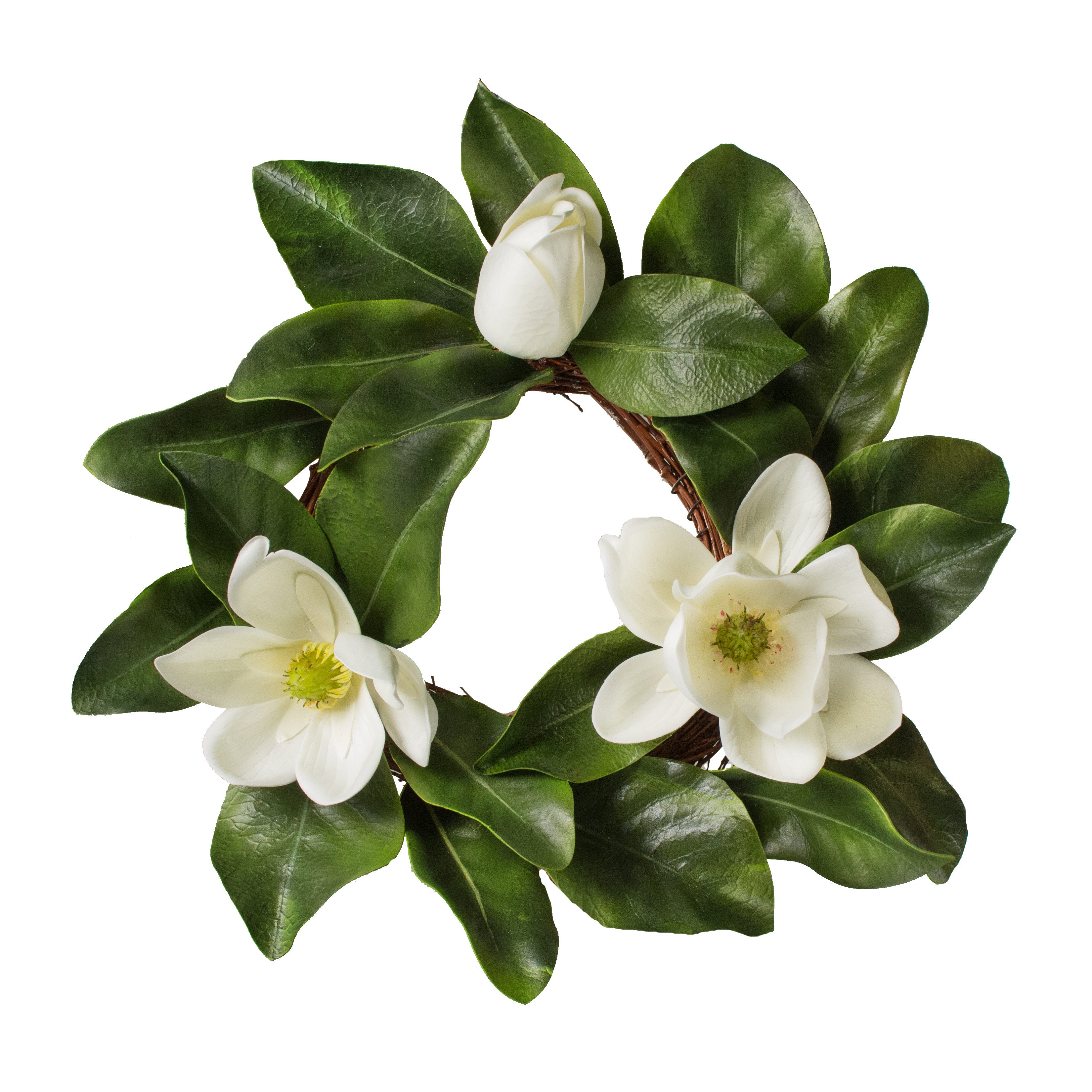 16" Magnolia Flower Candle Ring