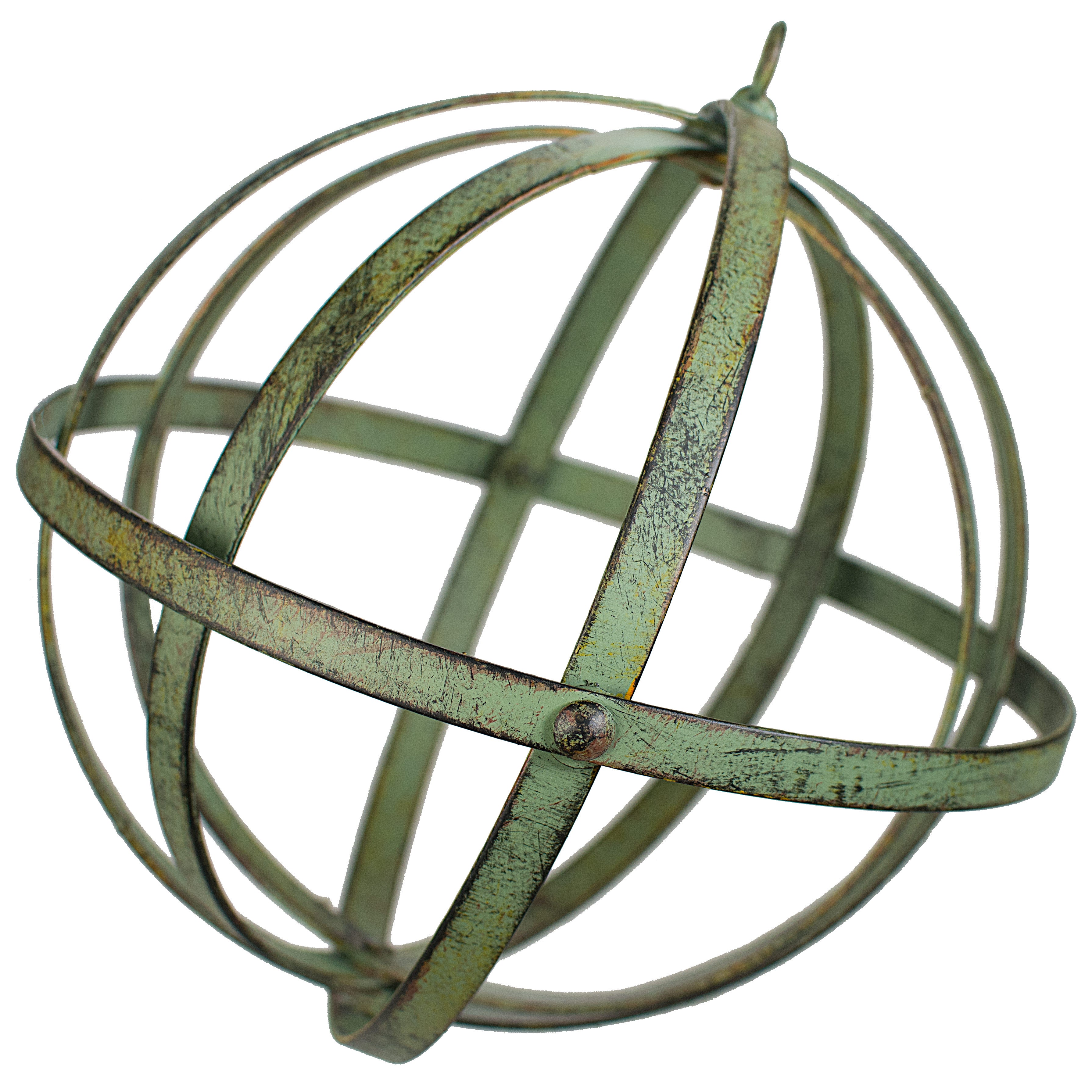 8" Wrought Iron Ball: Forest Green