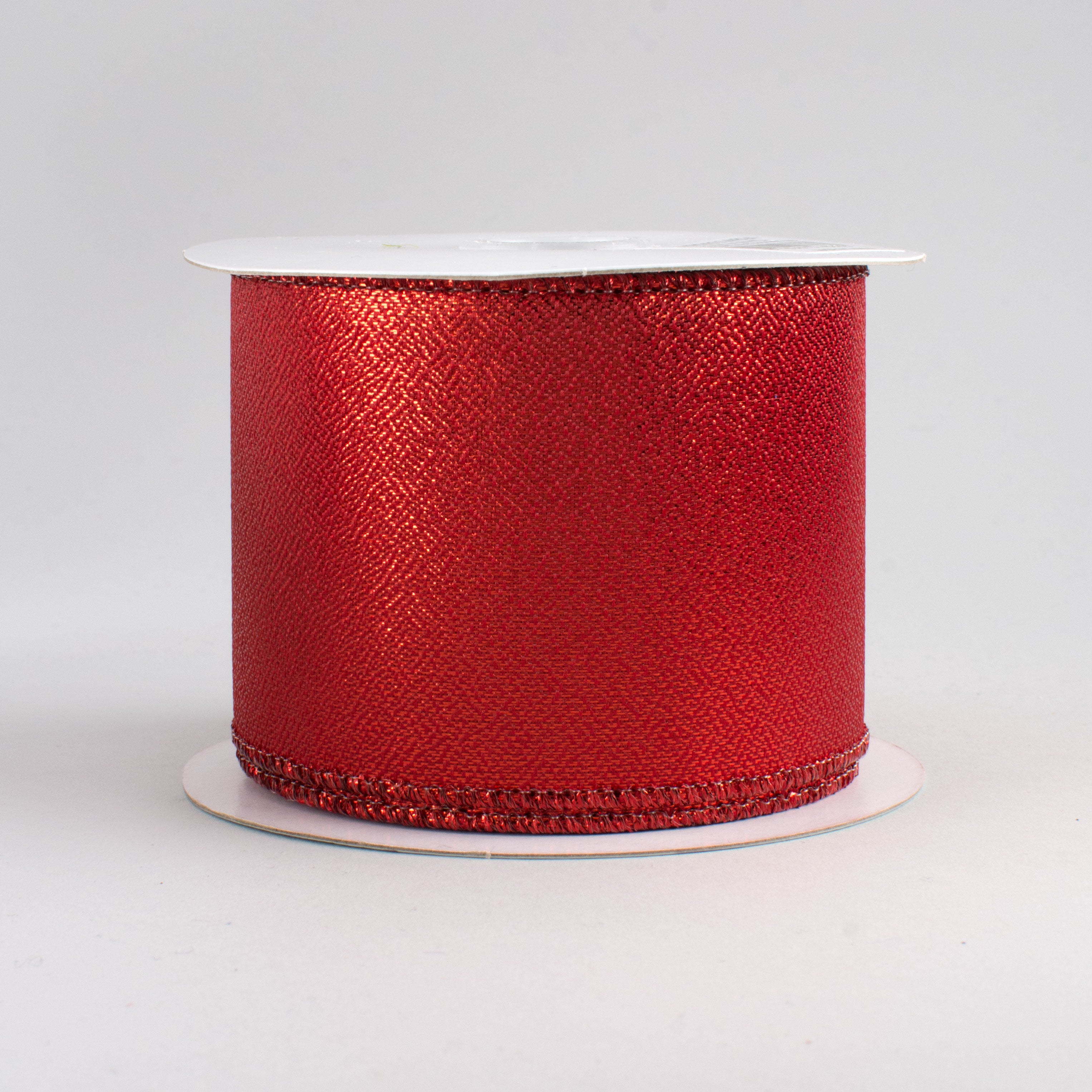 2.5" Metallic Ribbon: Red (10 Yards)