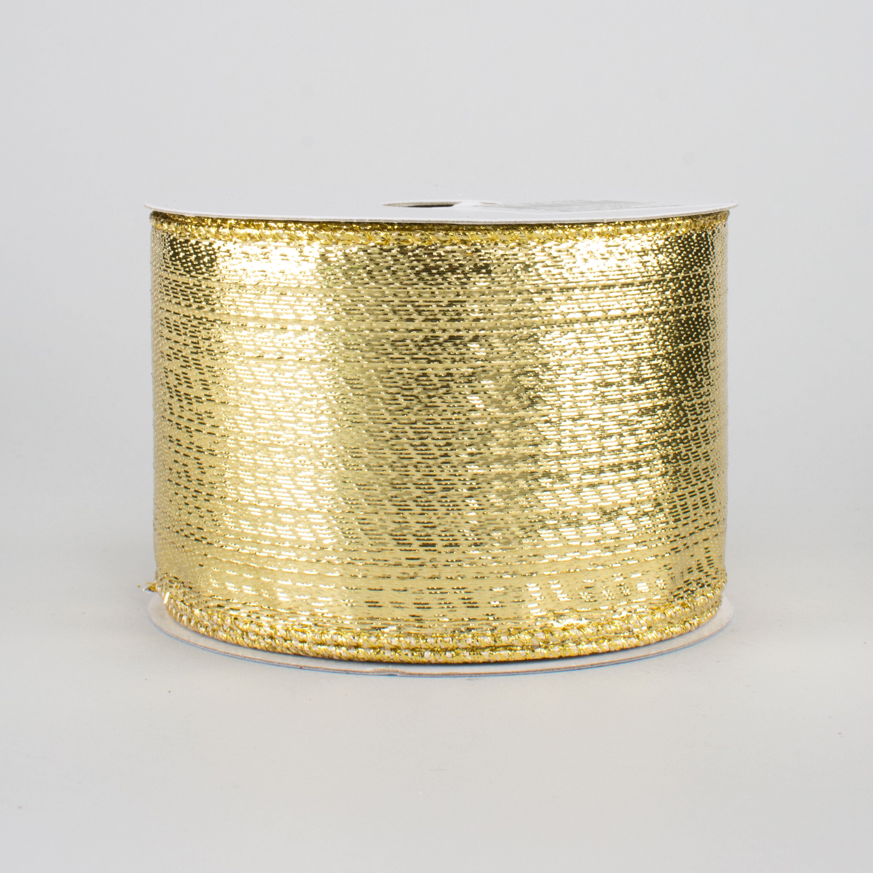 2.5" Metallic Lamé Ribbon: Gold (10 Yards)