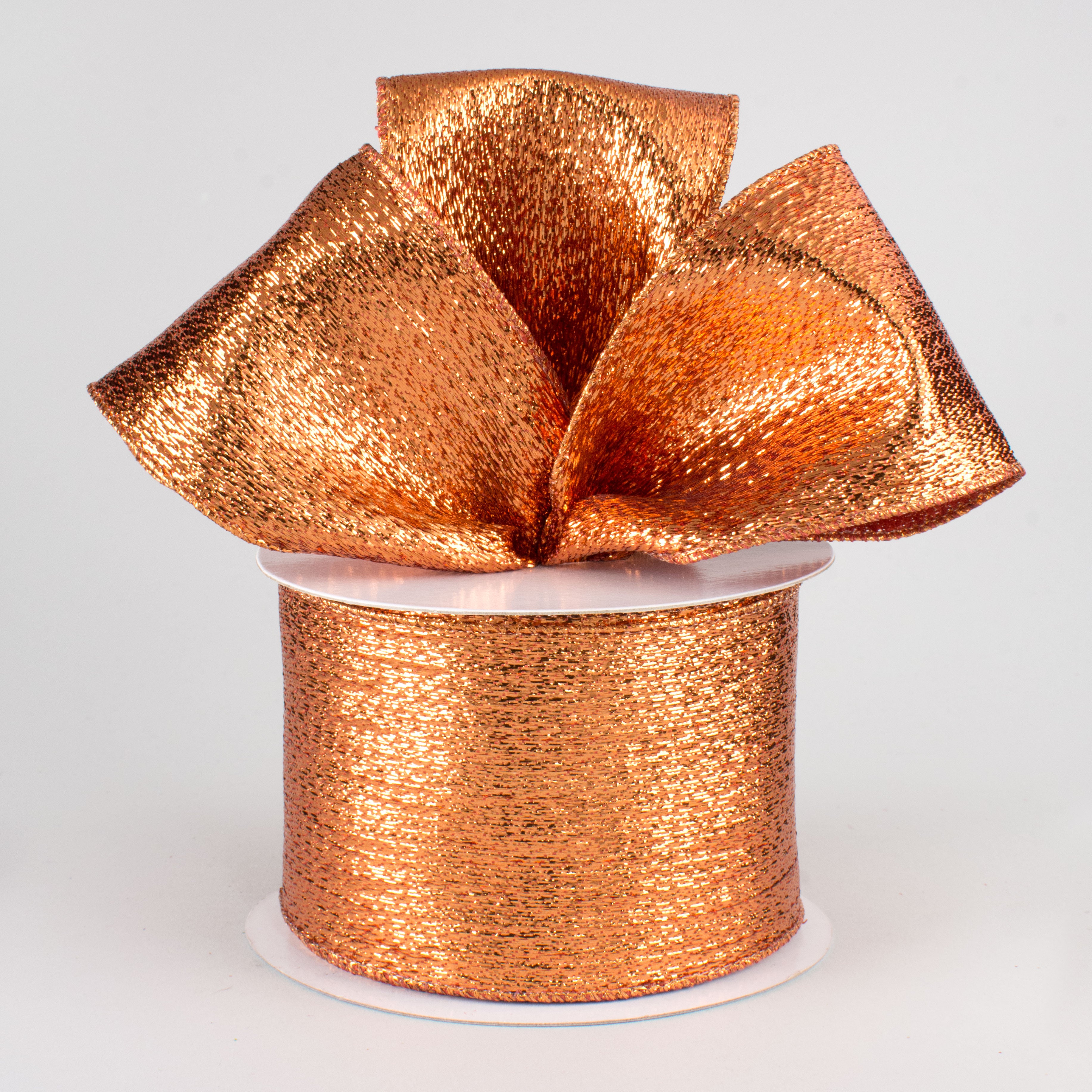 2.5" Metallic Lamé Ribbon: Copper (10 Yards)