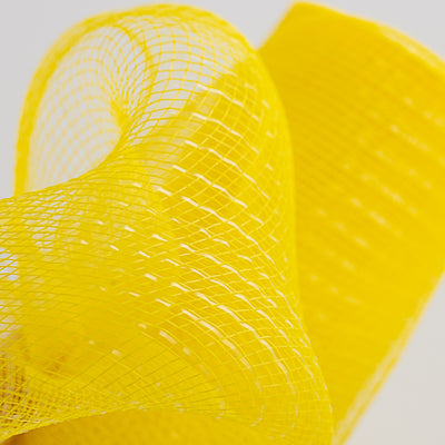 10" Poly Mesh Roll: Metallic Daffodil Yellow