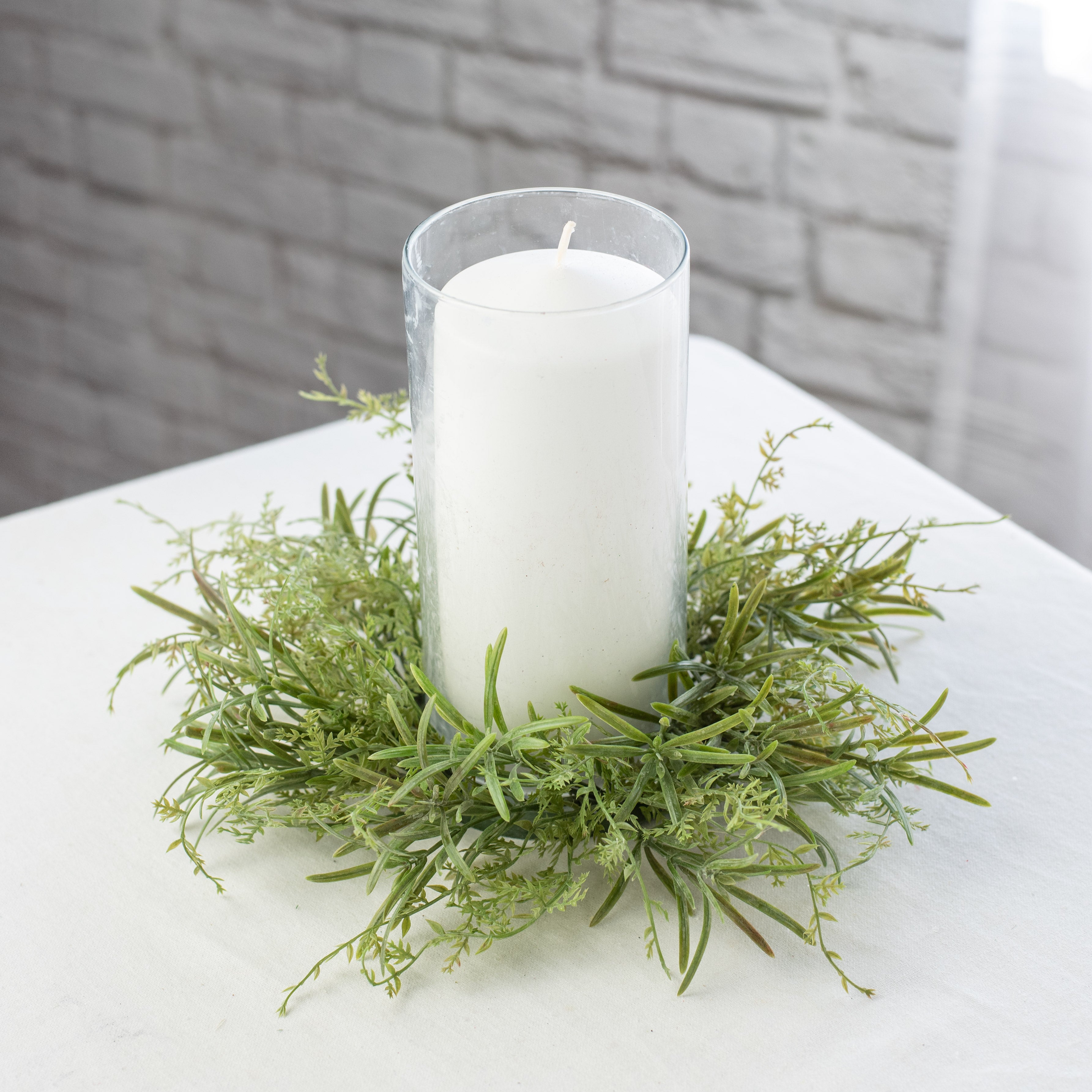 10" Spring Grass Mix Candle Ring