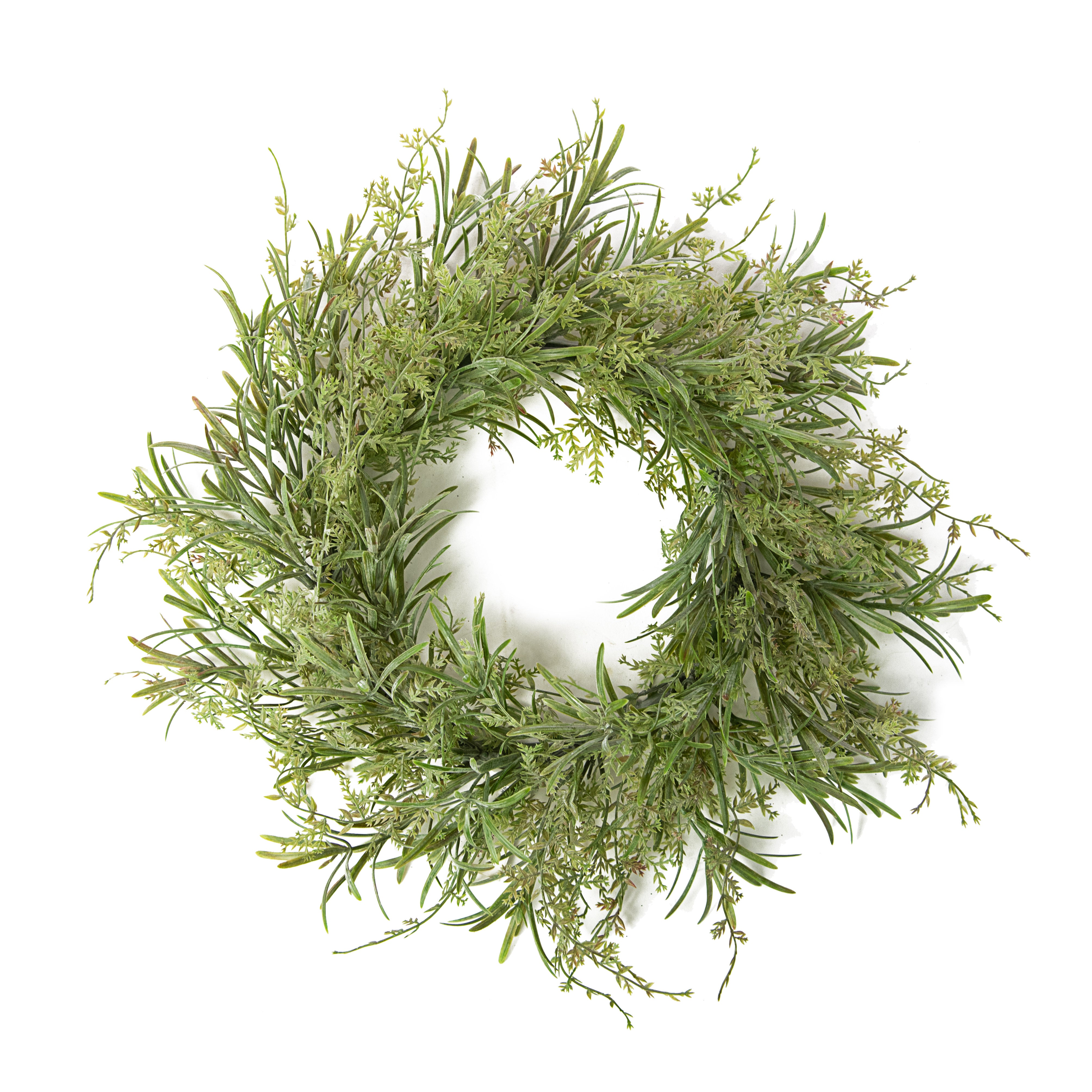 14" Spring Grass Mix Candle Ring
