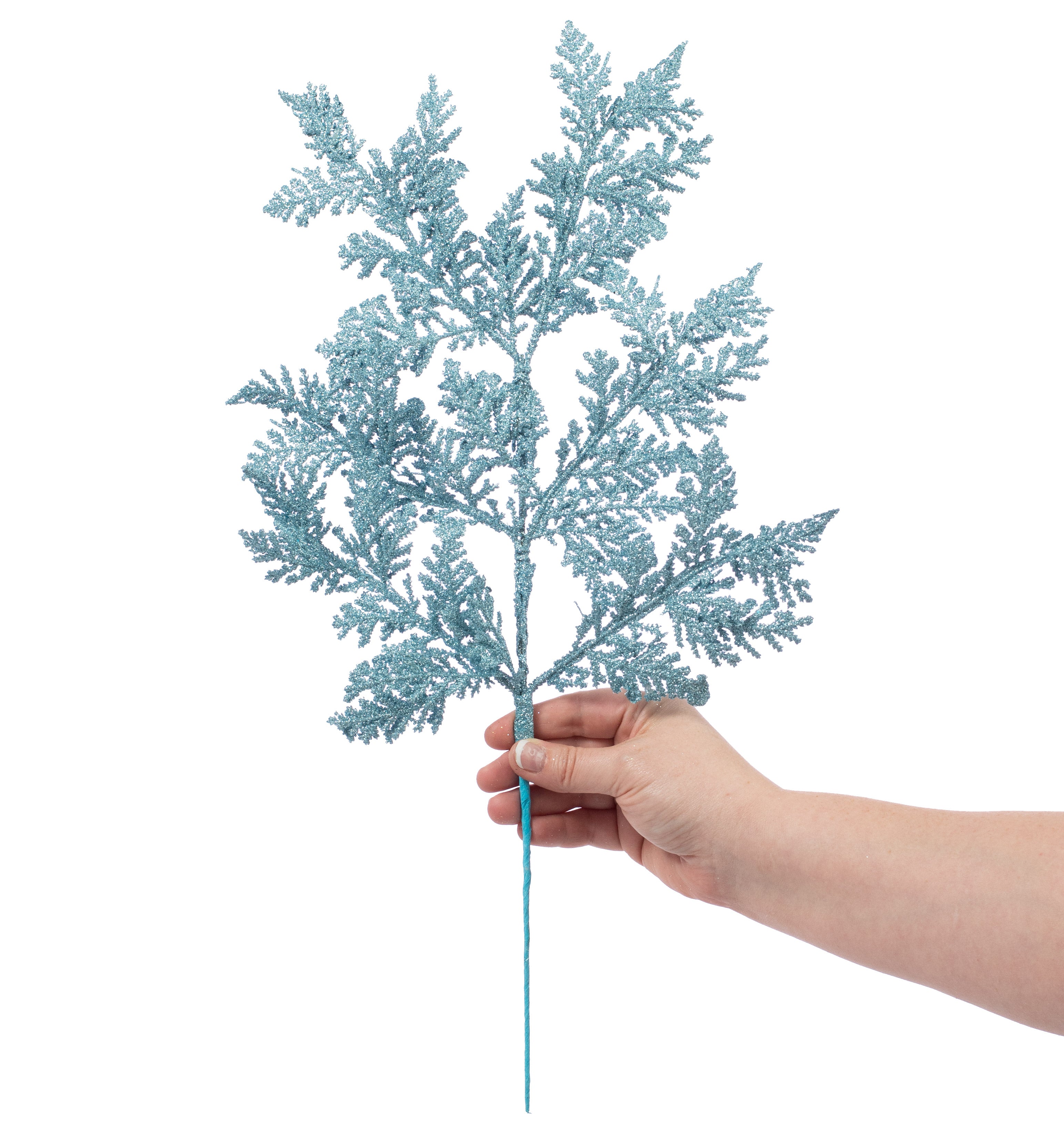 19" Incense Cedar Glitter Spray: Glacier Blue