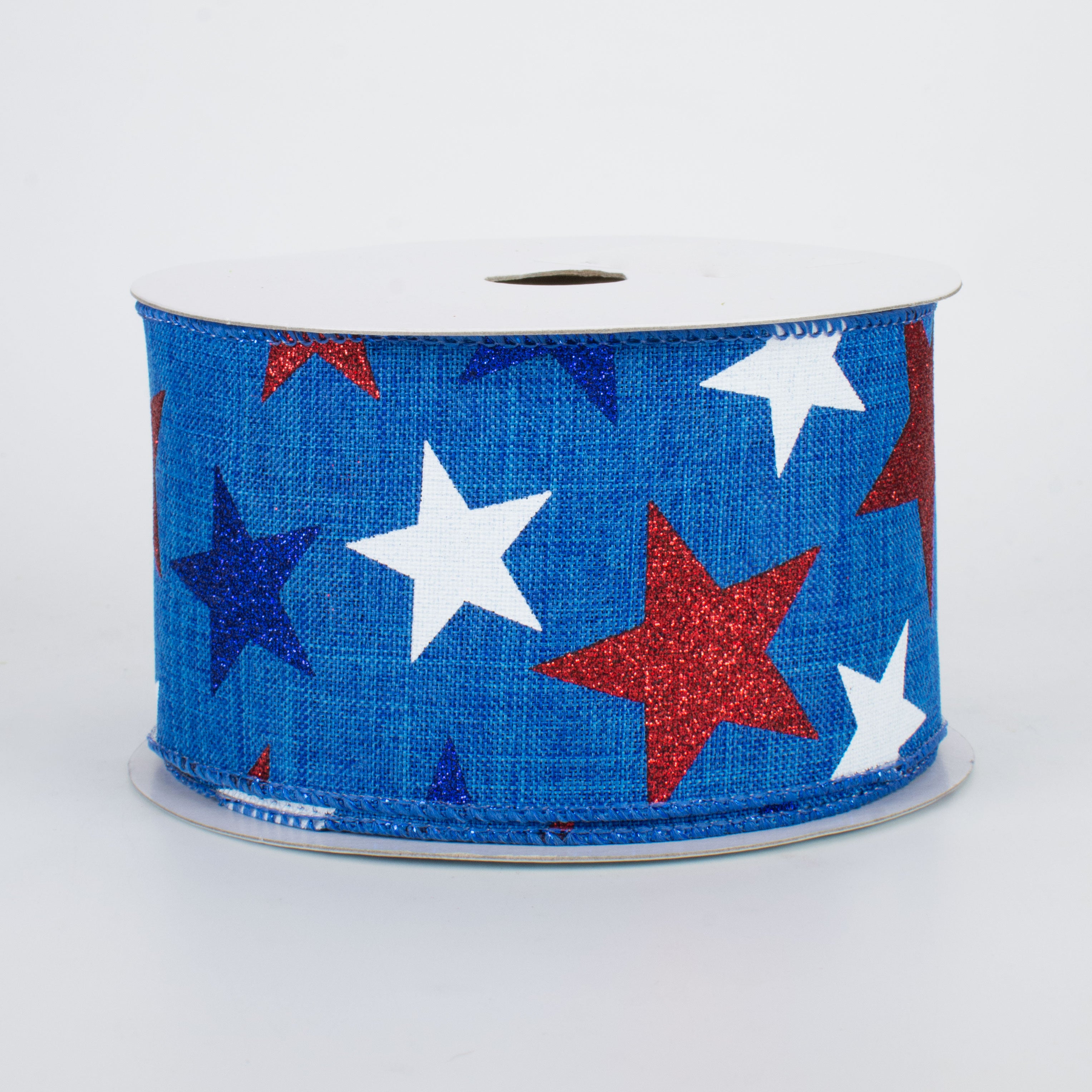 2.5" Patriotic Star Ribbon: Royal Blue (10 Yards)