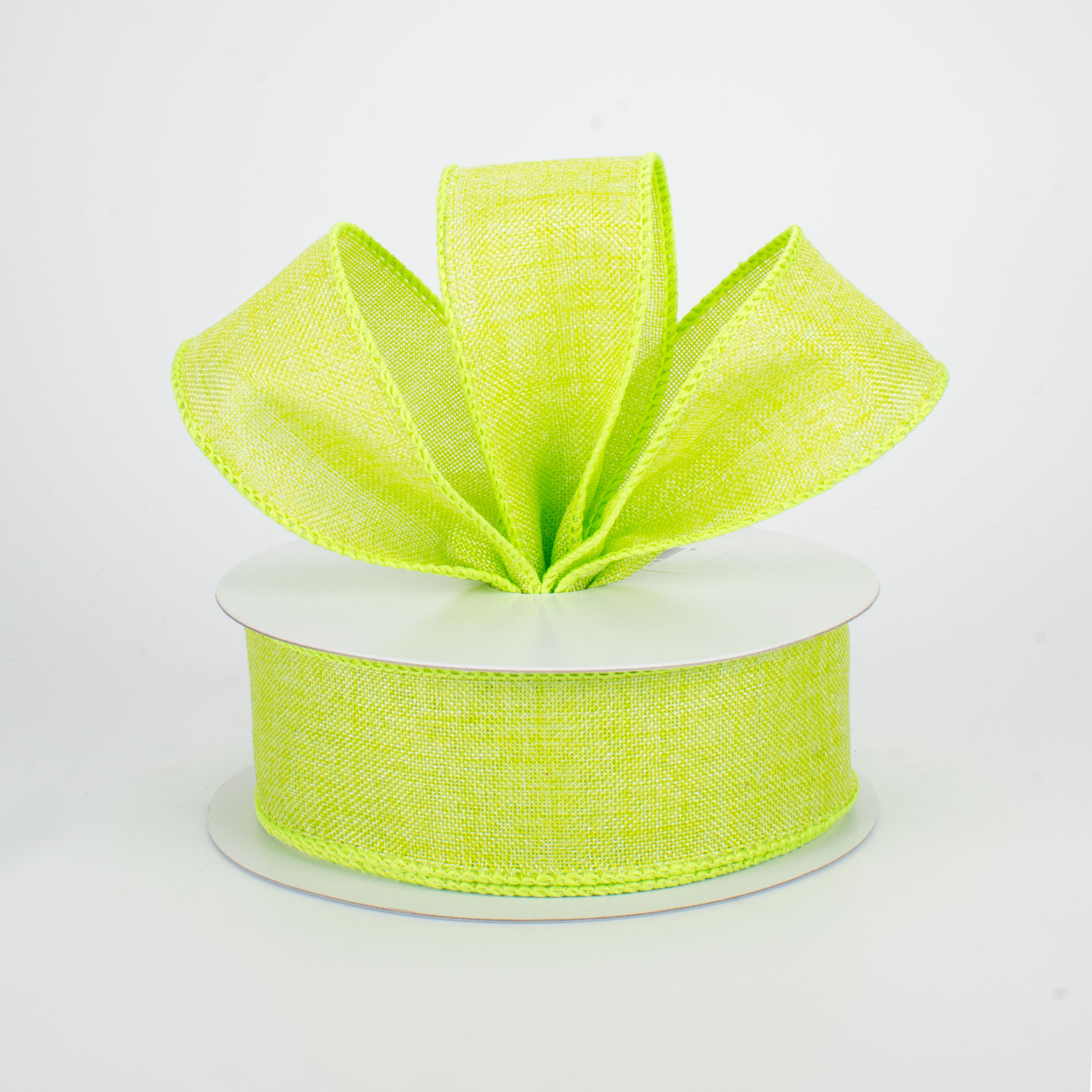 1.5" Shiny Canvas Ribbon: Lime Green (10 Yards)