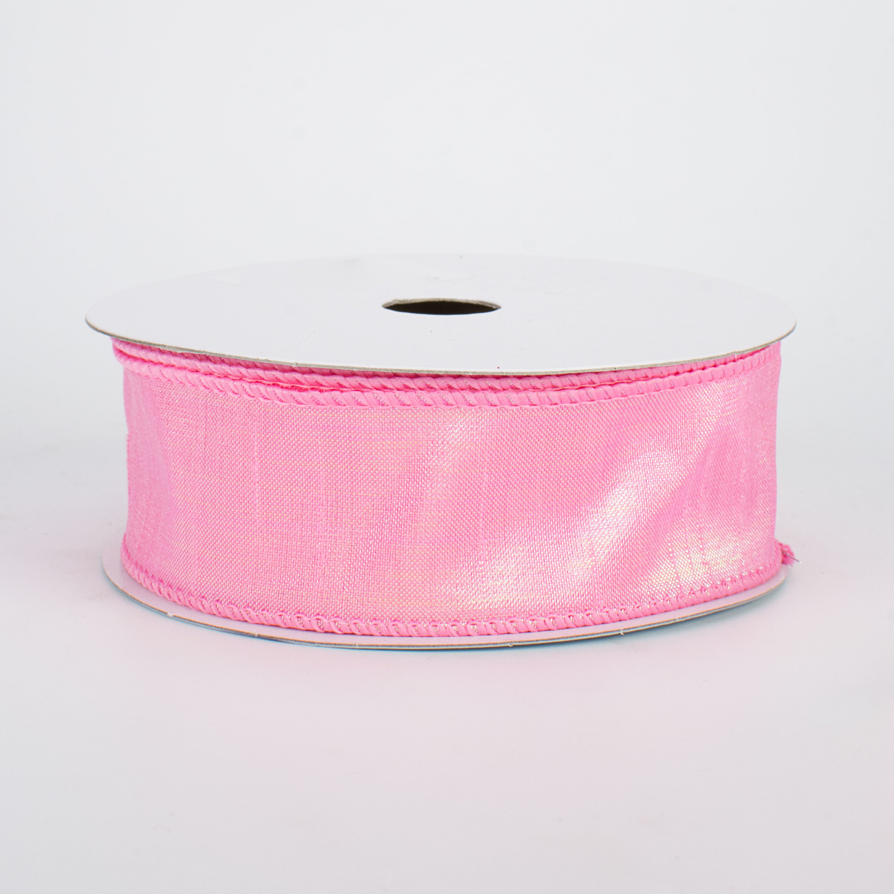 1.5" Iridescent Dupioni Ribbon: Pink (10 Yards)