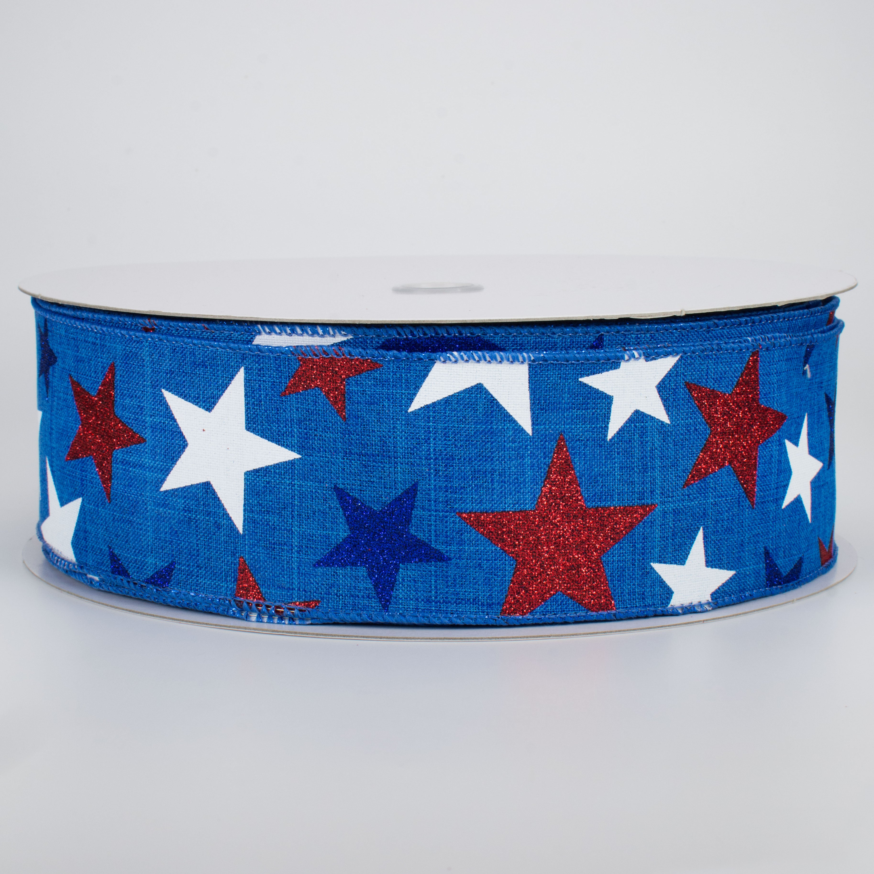 2.5" Patriotic Star Ribbon: Royal Blue (50 Yards)
