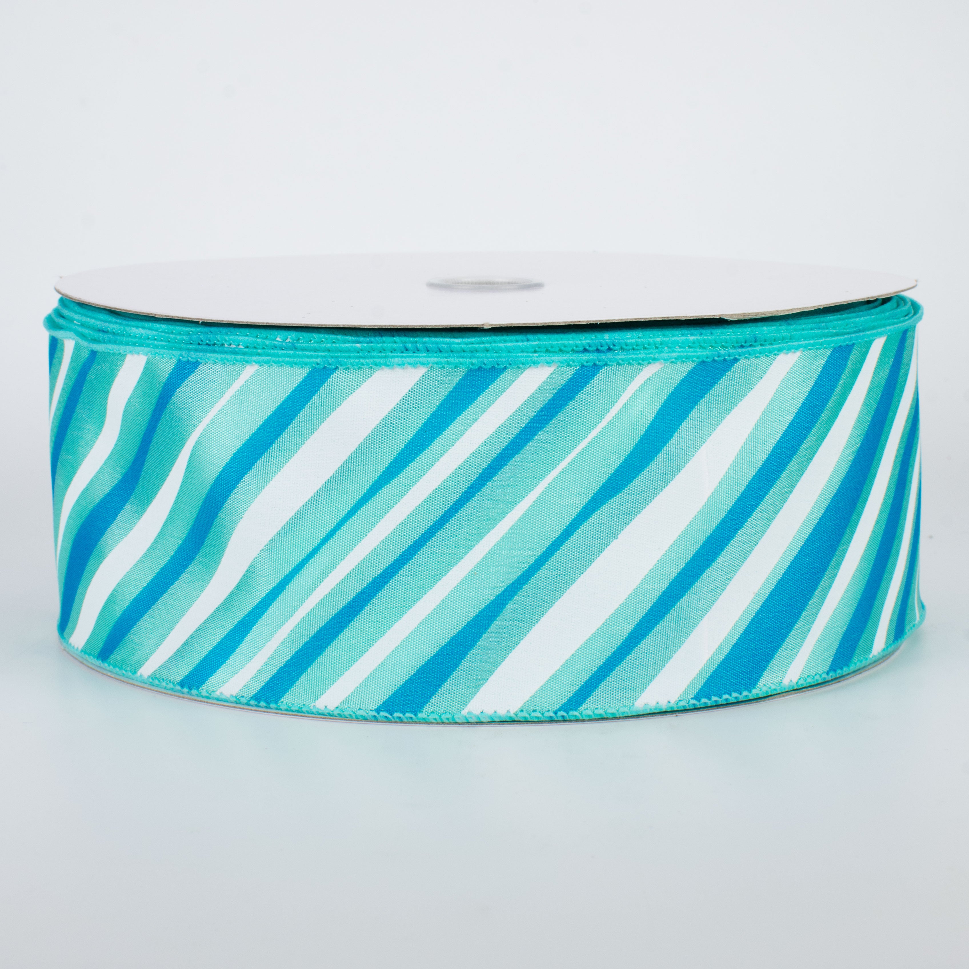 2.5" Brushstroke Stripe Ribbon: Blue (50 Yards)