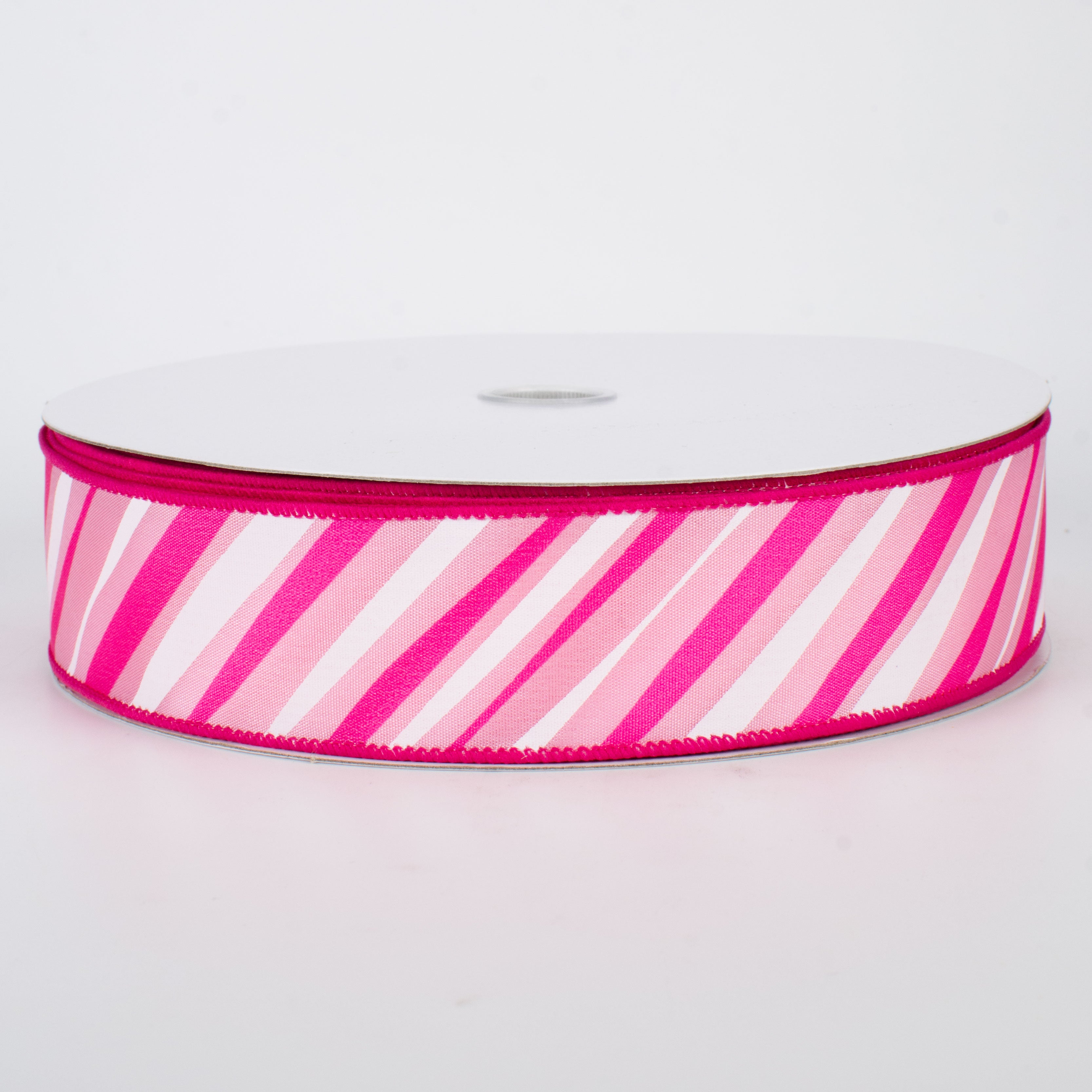 1.5" Brushstroke Stripe Ribbon: Pink (50 Yards)