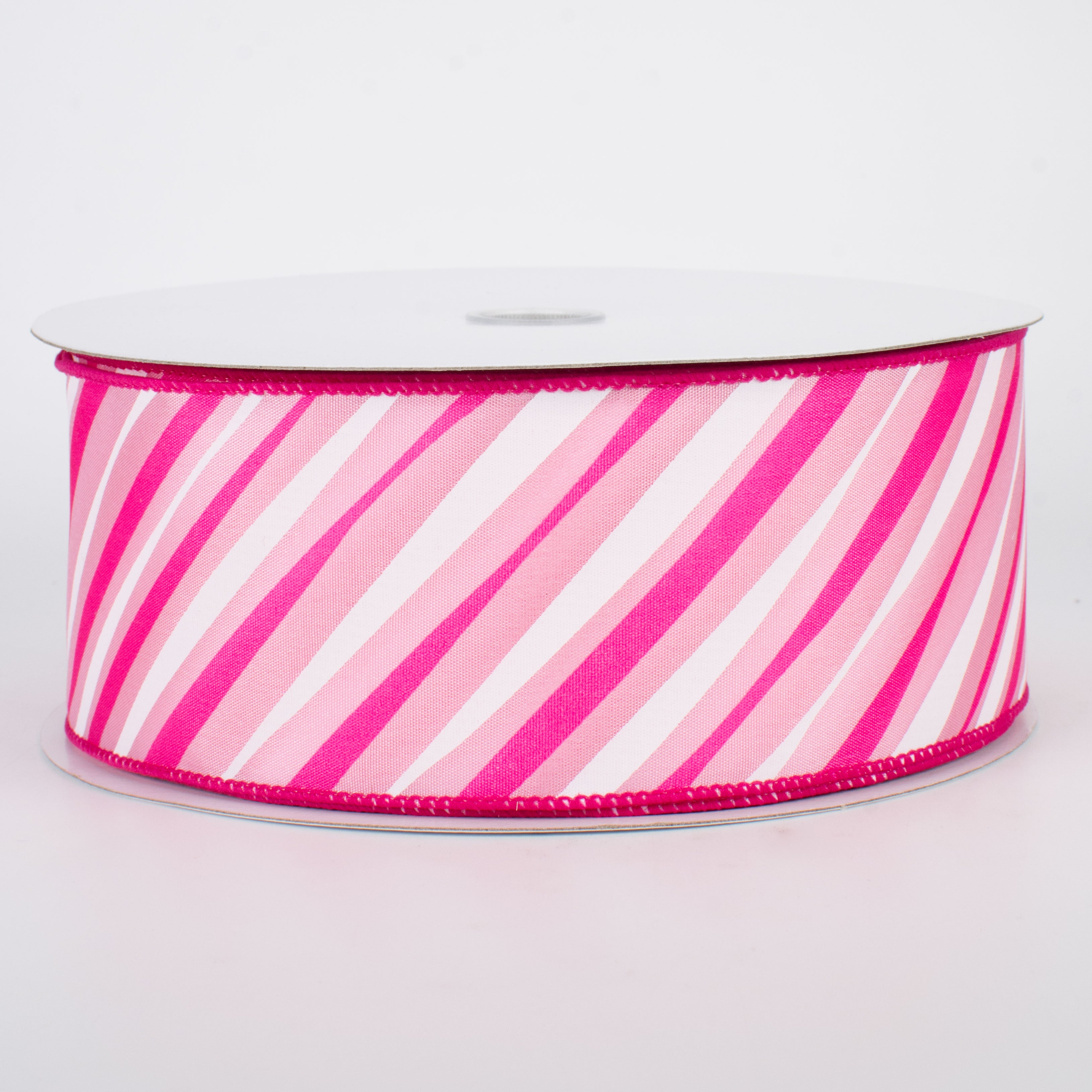 2.5" Brushstroke Stripe Ribbon: Pink (50 Yards)