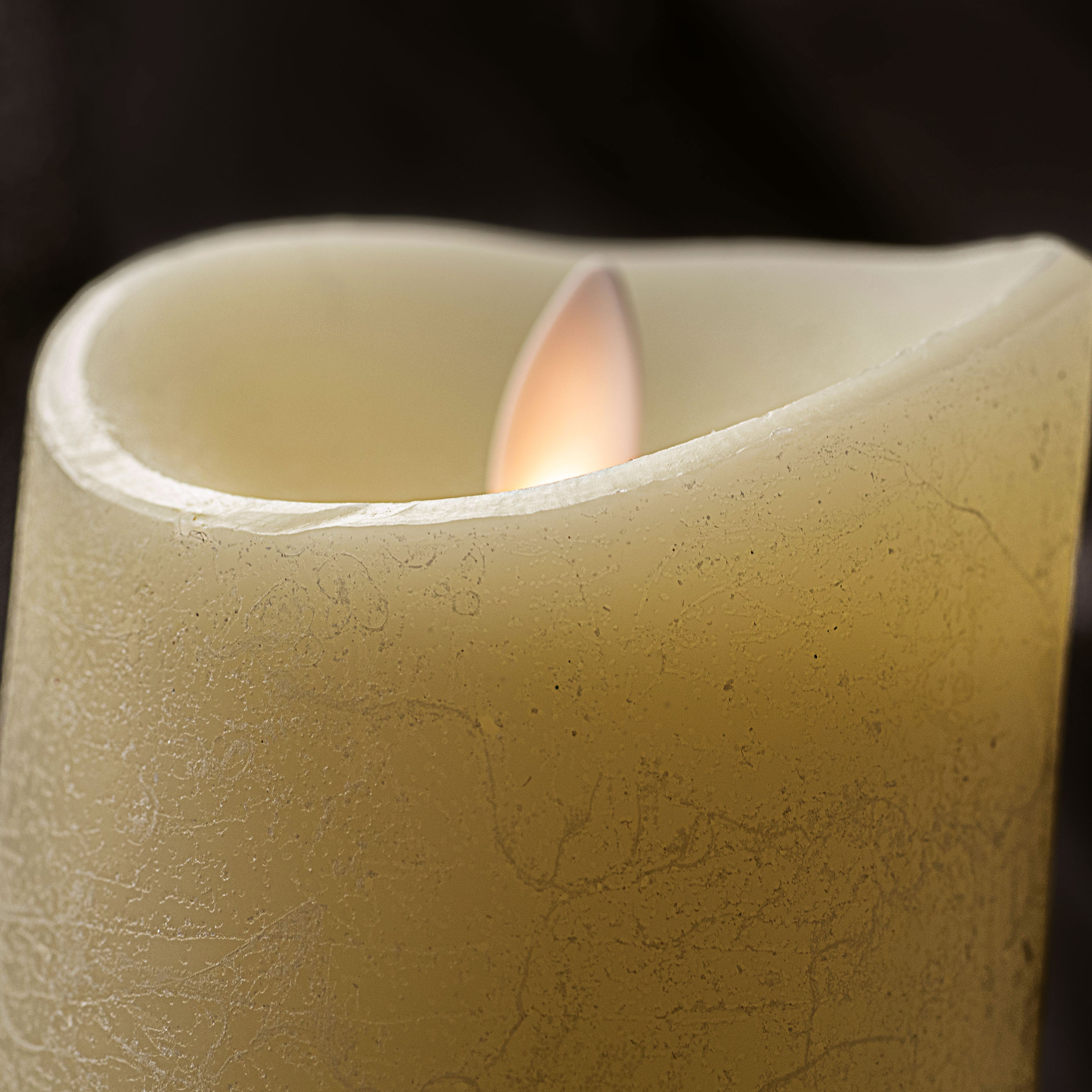 6" x 3" Ivory Flameless Candle