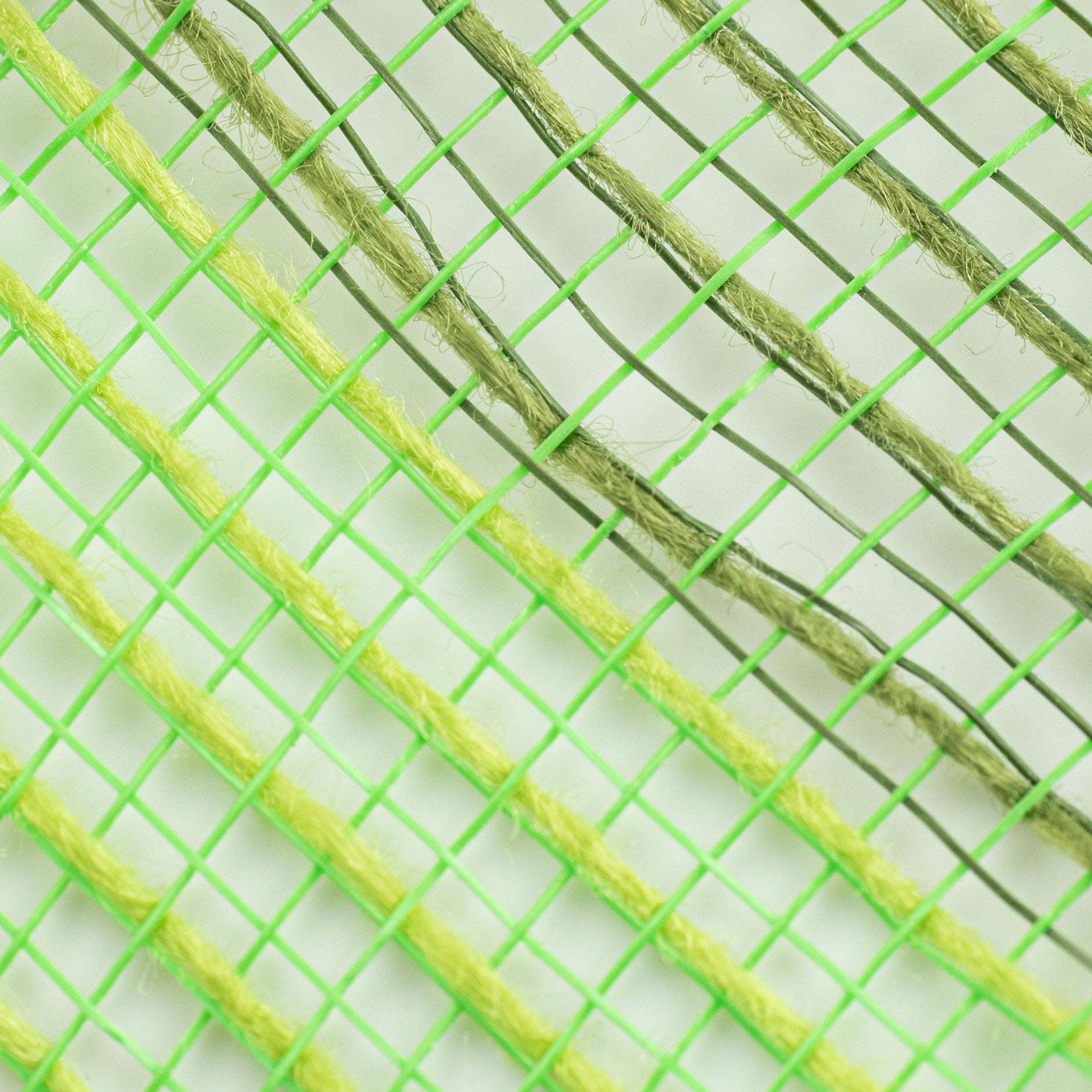 10" Wide Stripe Fabric Mesh: Fresh Green & Moss