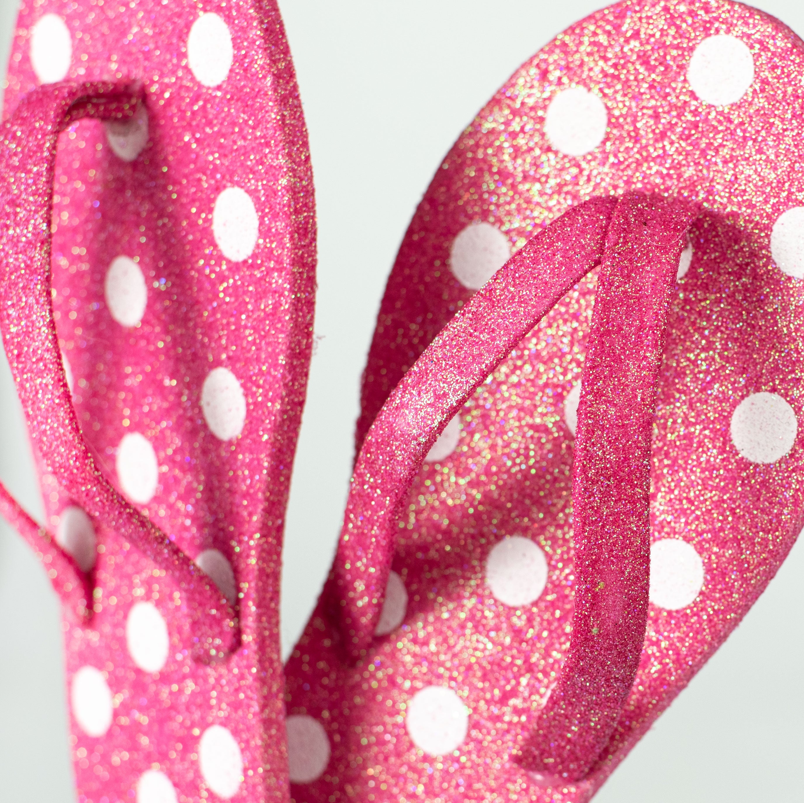 20" Glitter Polka Dot Flip Flop Spray: Fuchsia Pink