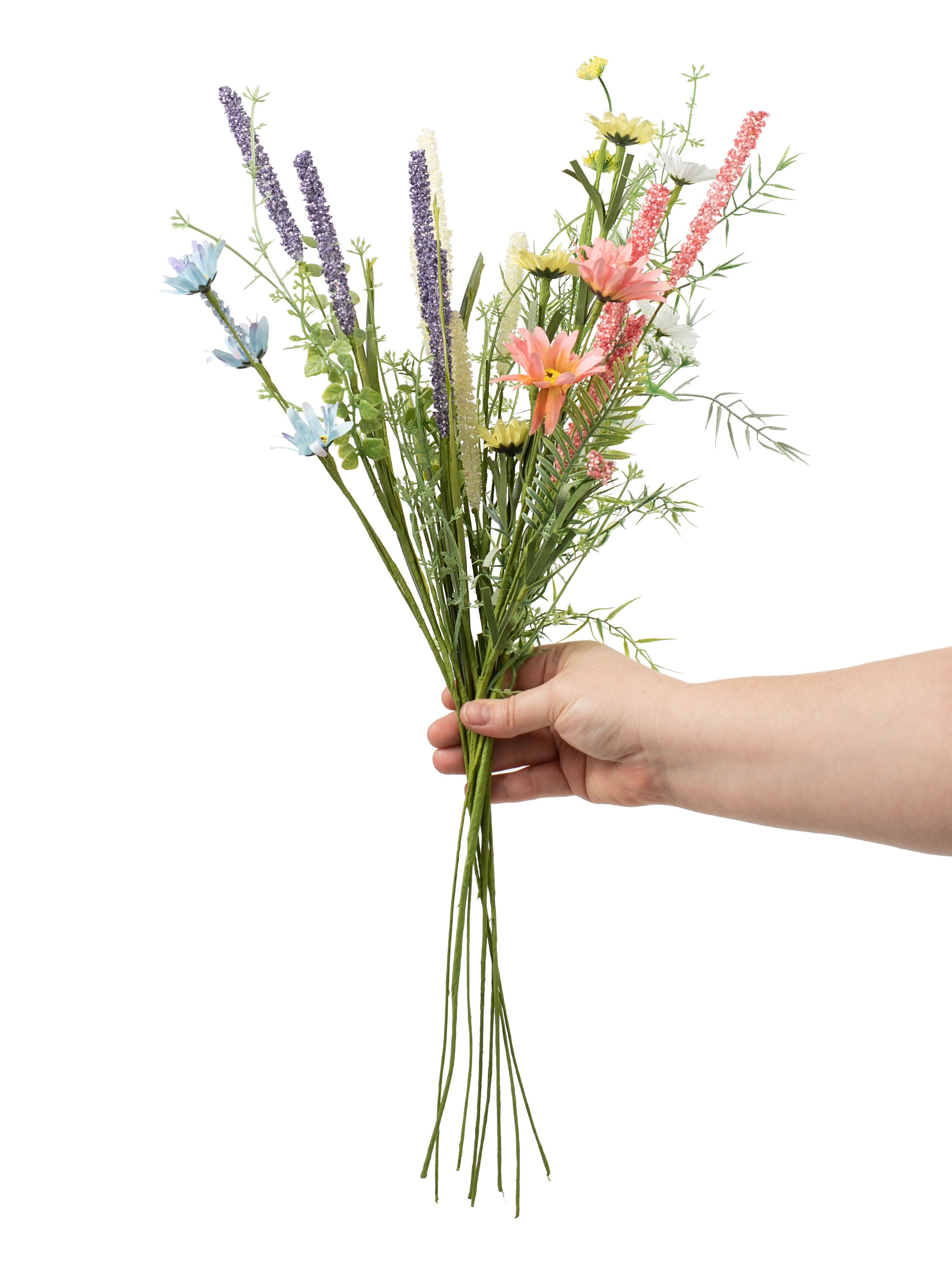 24" Wild Flower Bouquet: Pink, Yellow, Lavender, White