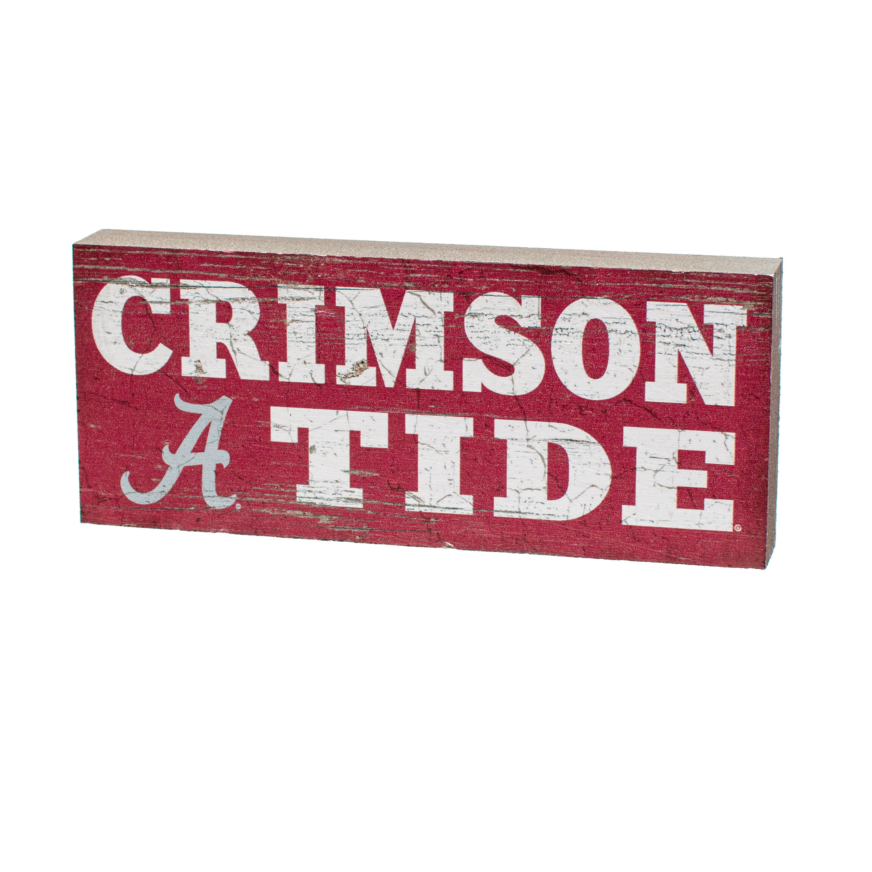 6" Alabama Crimson Tide Wooden Block Sign