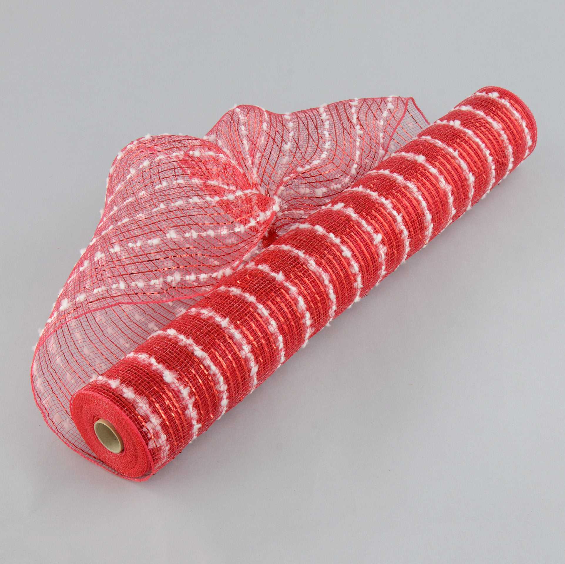 21" Snowball Deco Mesh: Red (10 Yards)