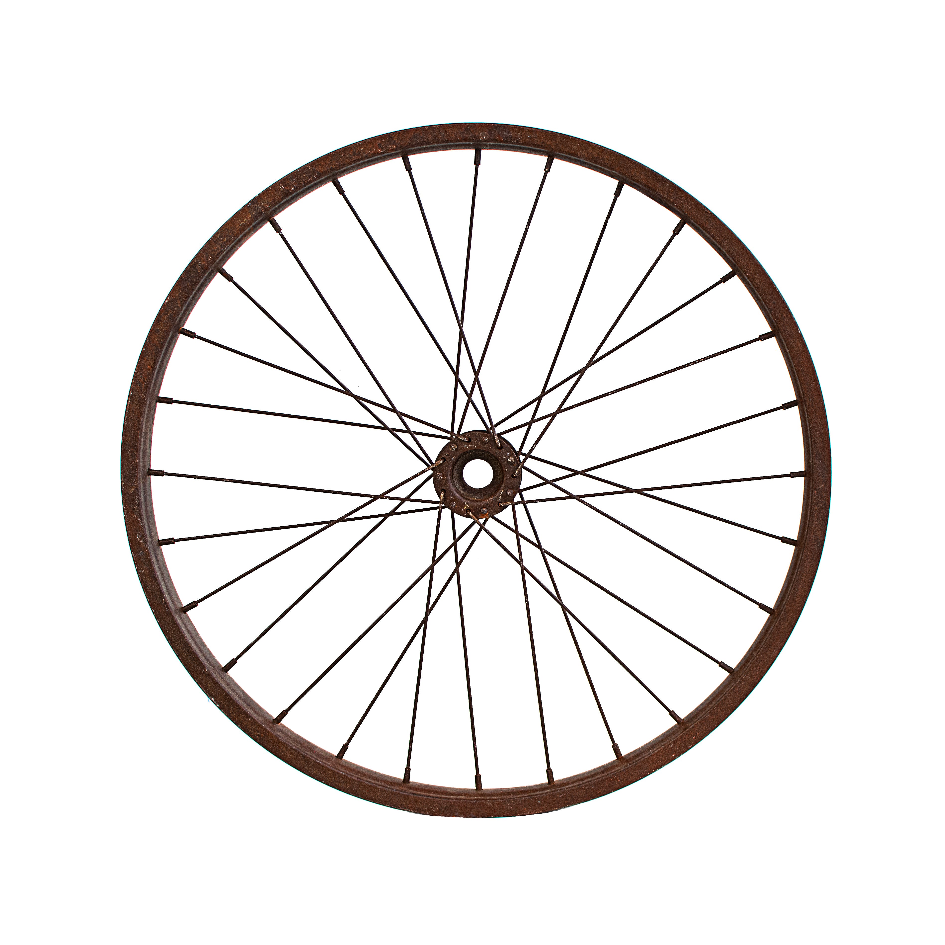 16" Decorative Bicycle Rim: Rust