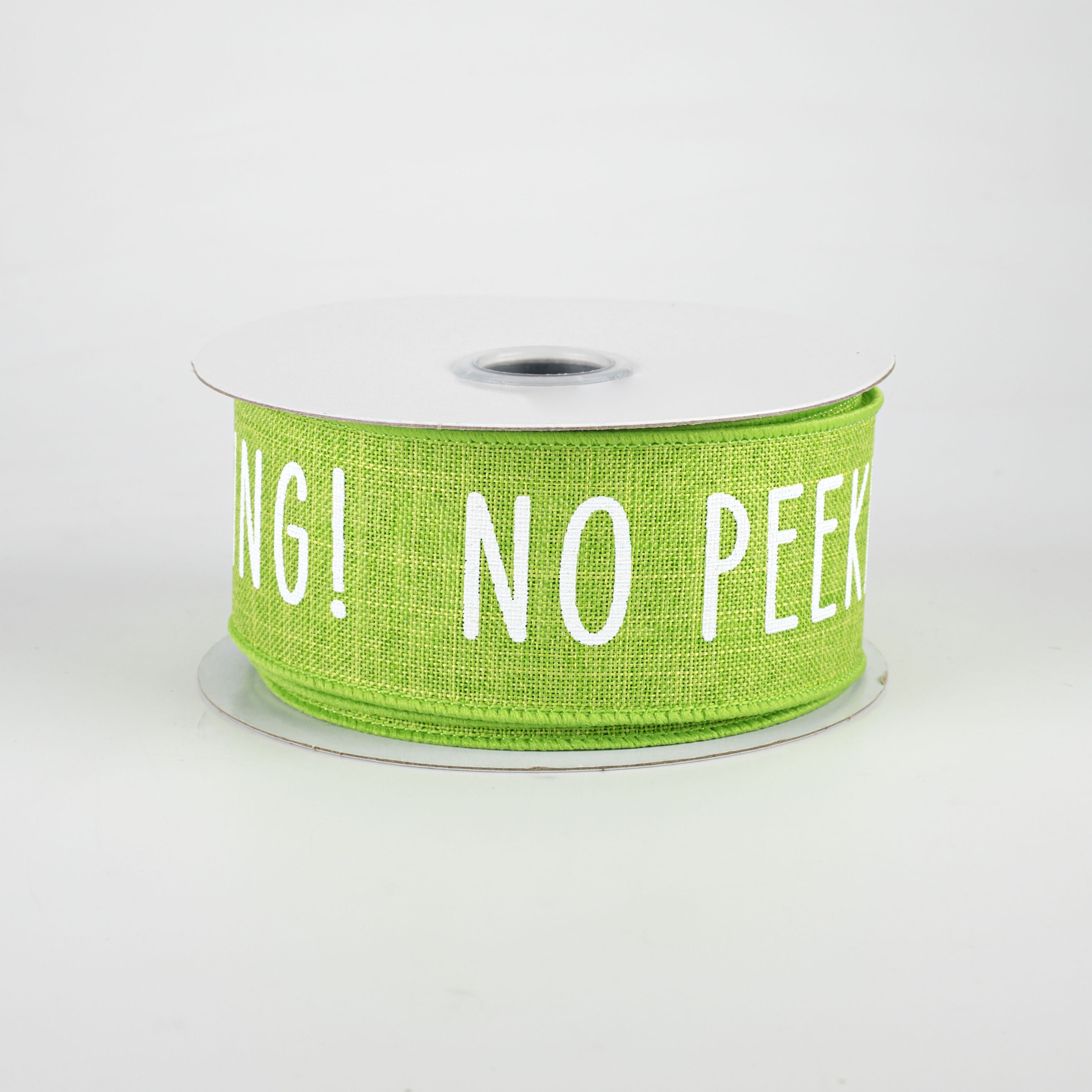 1.5" No Peeking Ribbon: Lime Green (10 Yards)