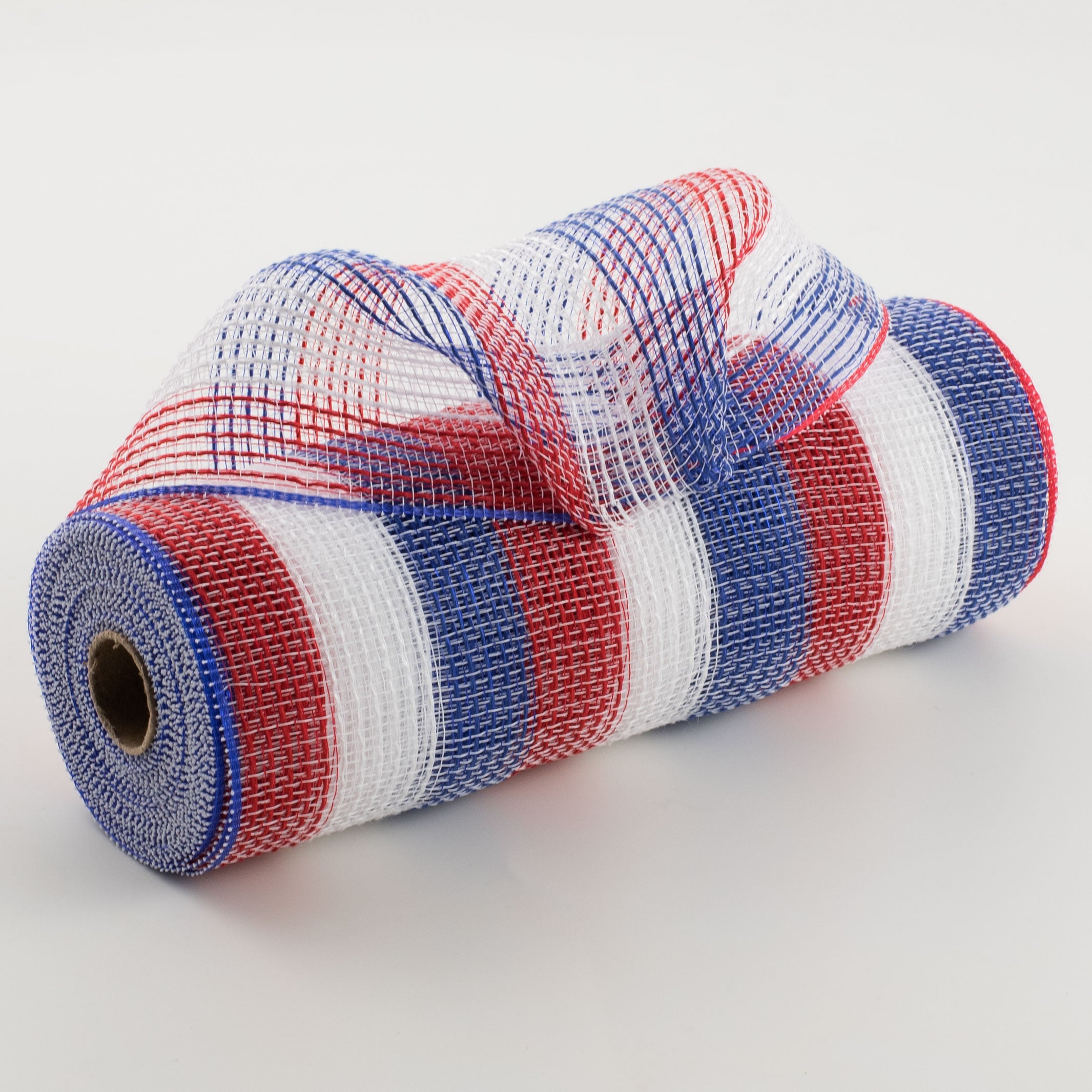 10" Small Stripe Fabric Mesh: Red, White, Blue