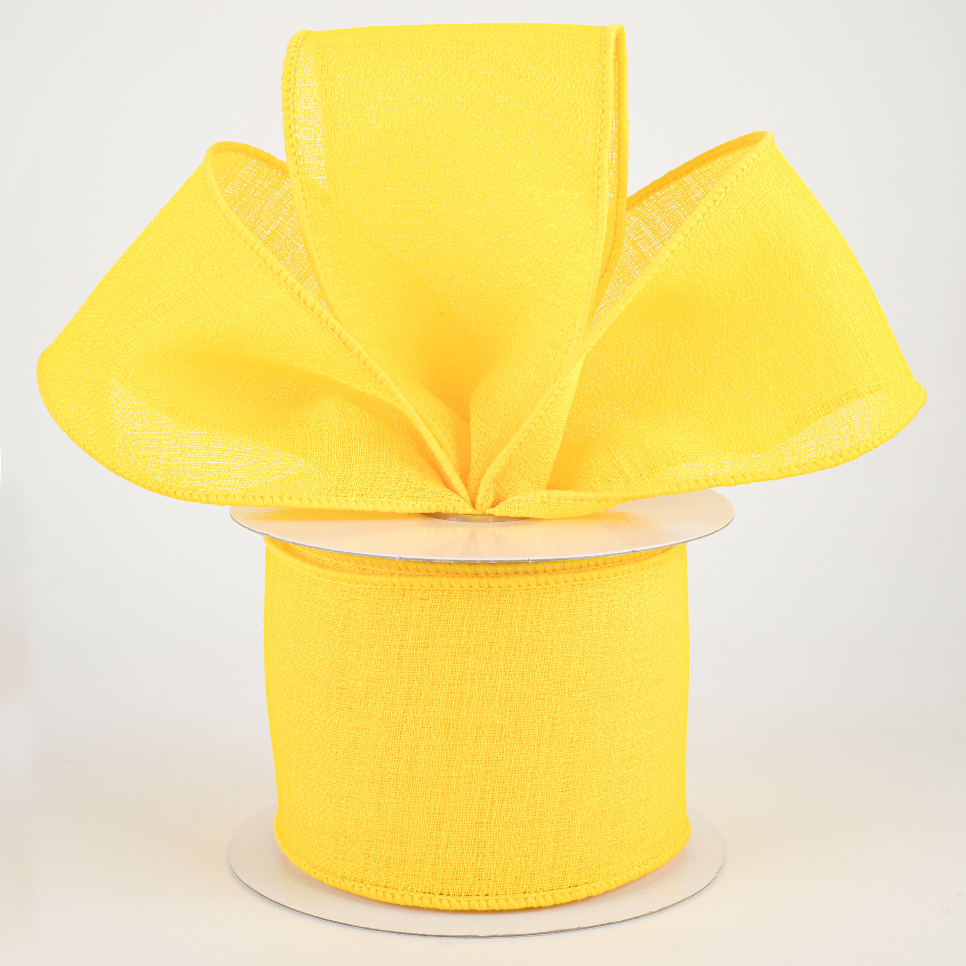 2.5" Gauze Ribbon: Bright Yellow (10 Yards)