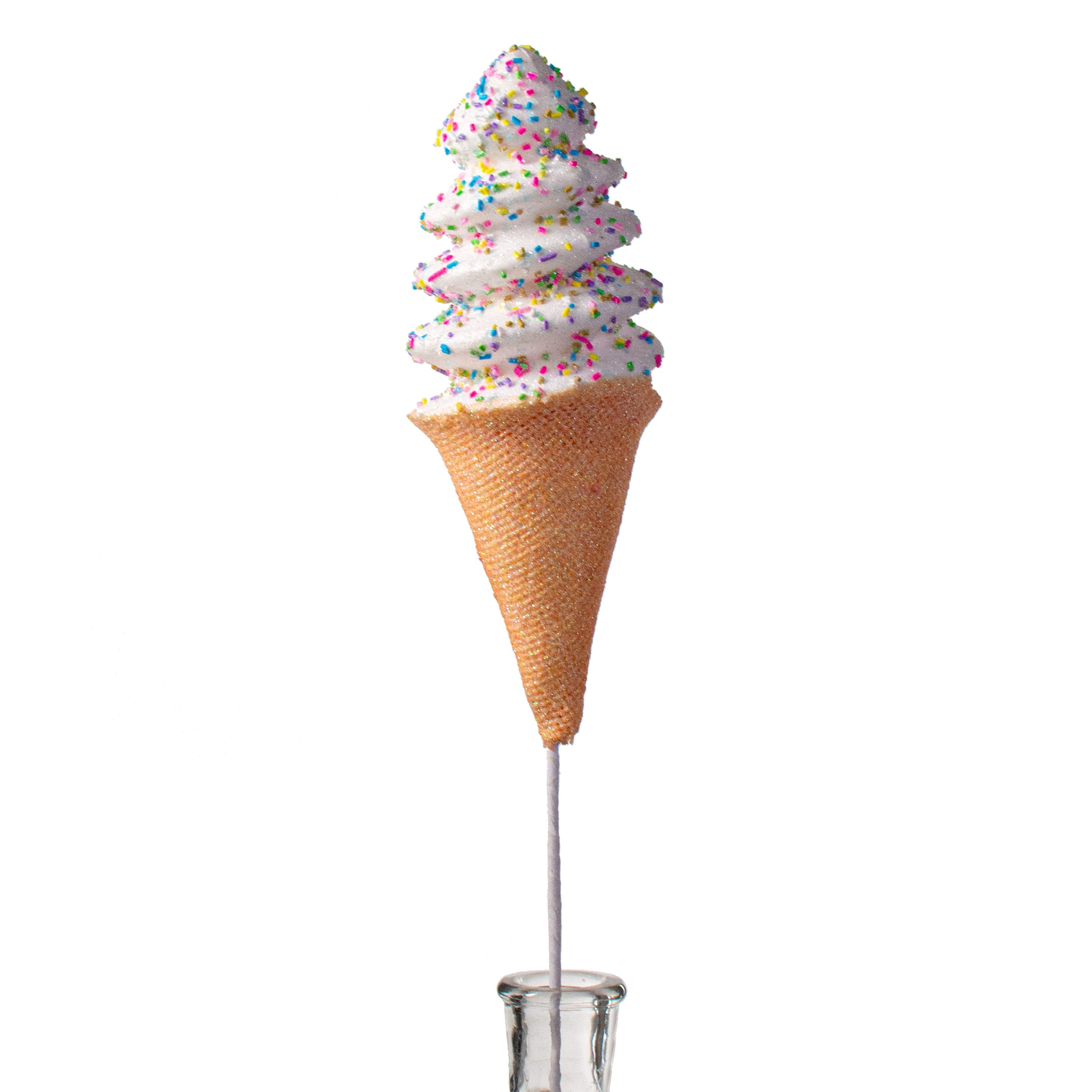 19" Sprinkle Ice Cream Pick: Cream