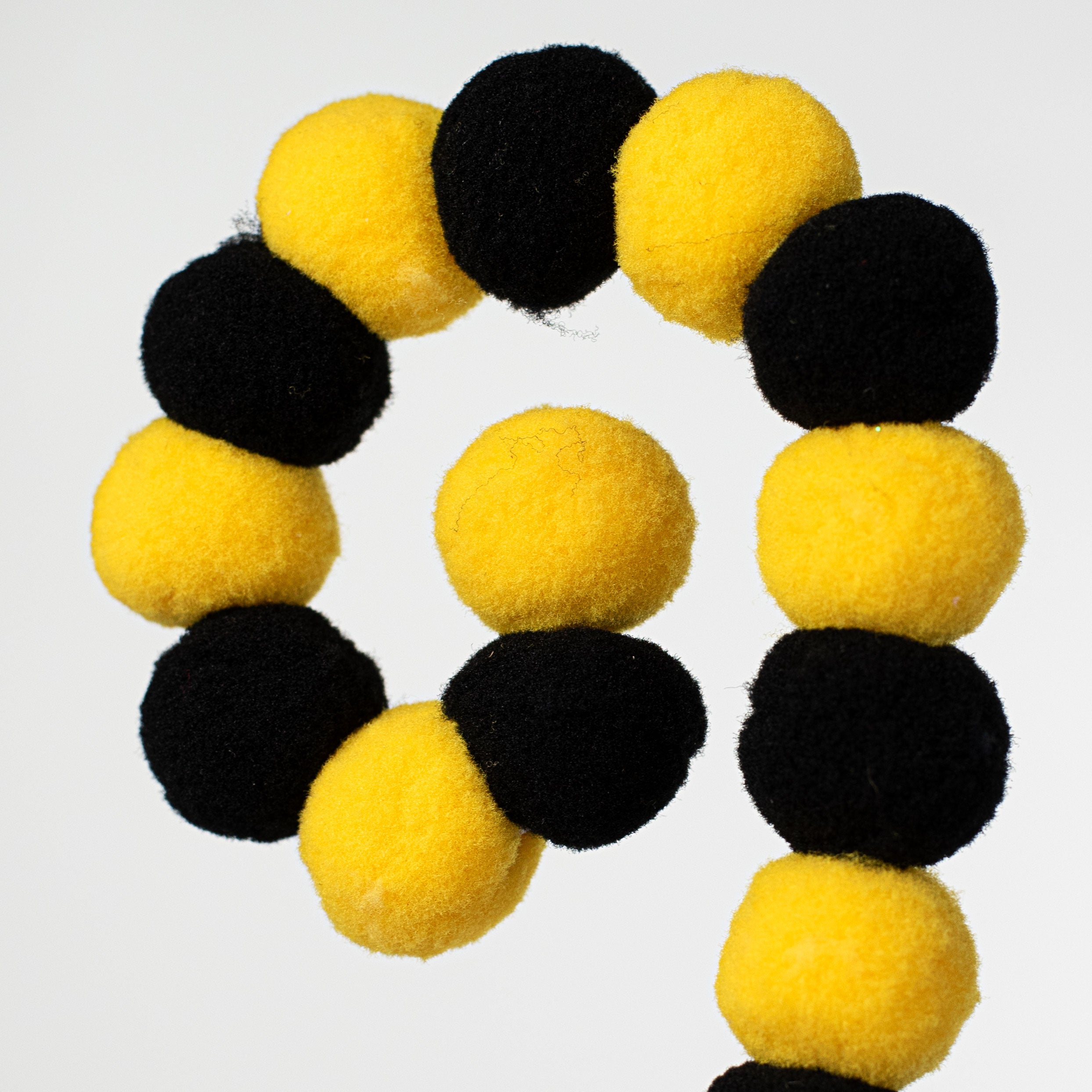 27" Felt Ball Spray: Yellow & Black