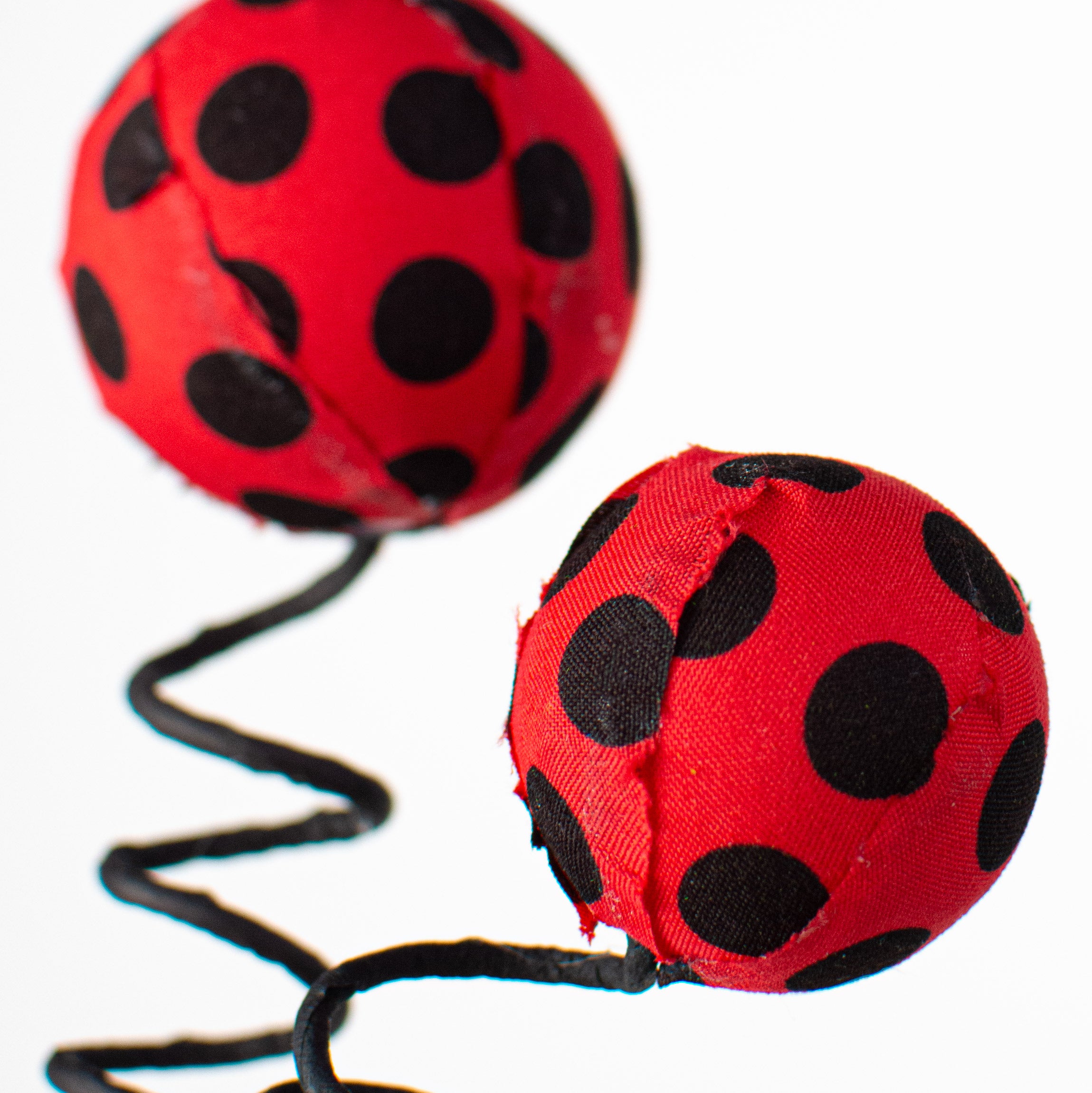 16" Polka Dot Fabric Ball Pick: Red & Black
