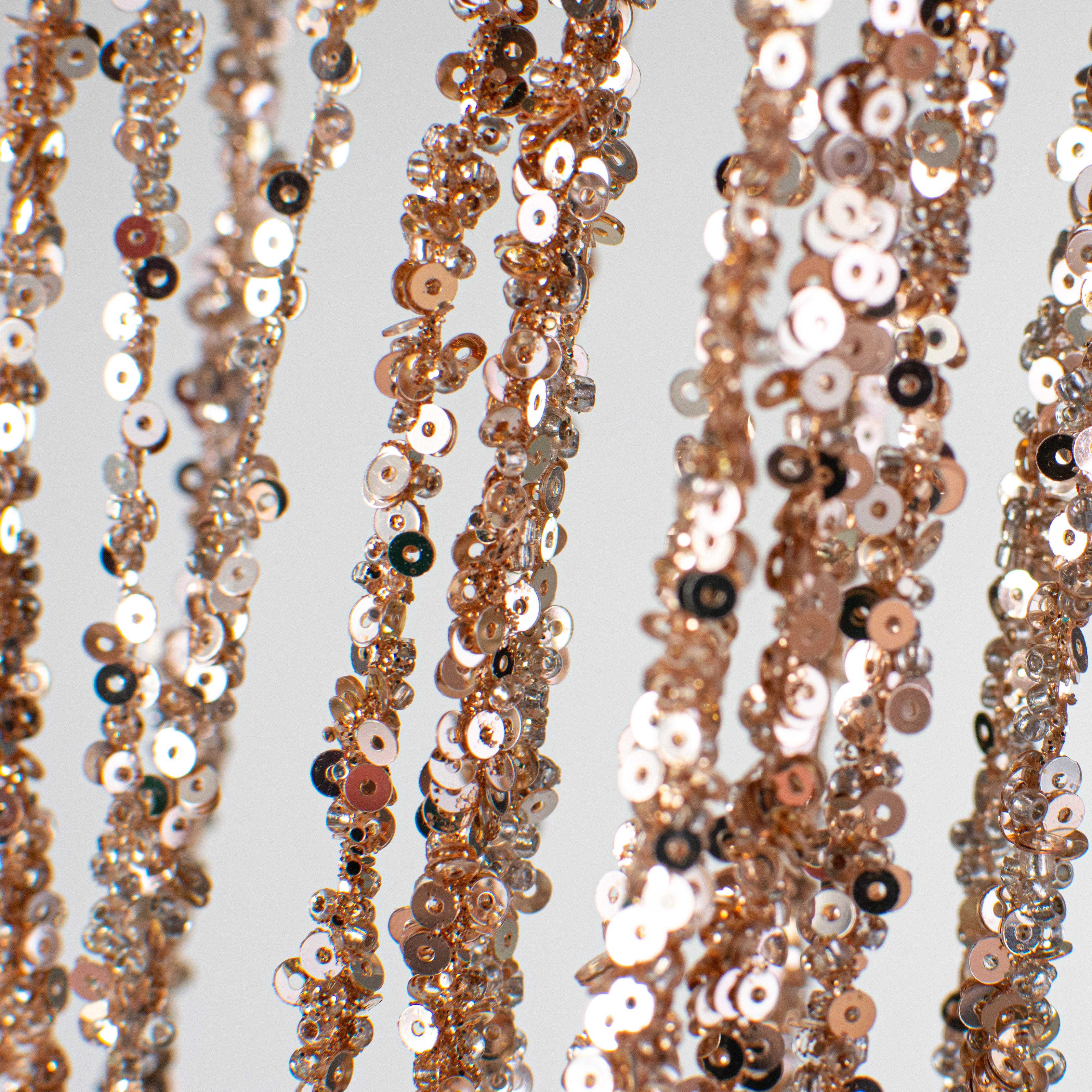43" Hanging Sequin Spray: Rose Gold