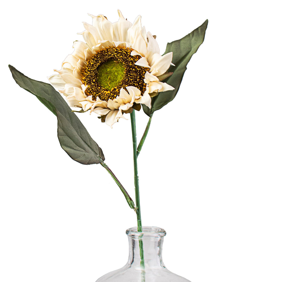 23" Sunflower Stem: Cream